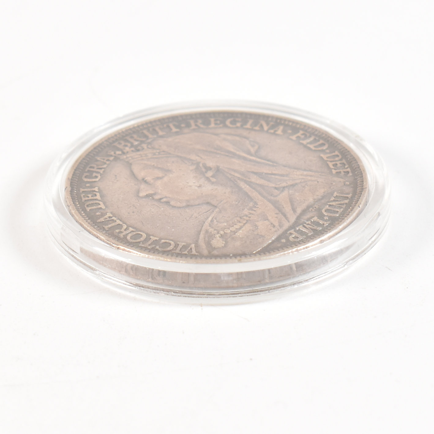 CASED 1895 SILVER CROWN COIN VICTORIA - Image 2 of 4