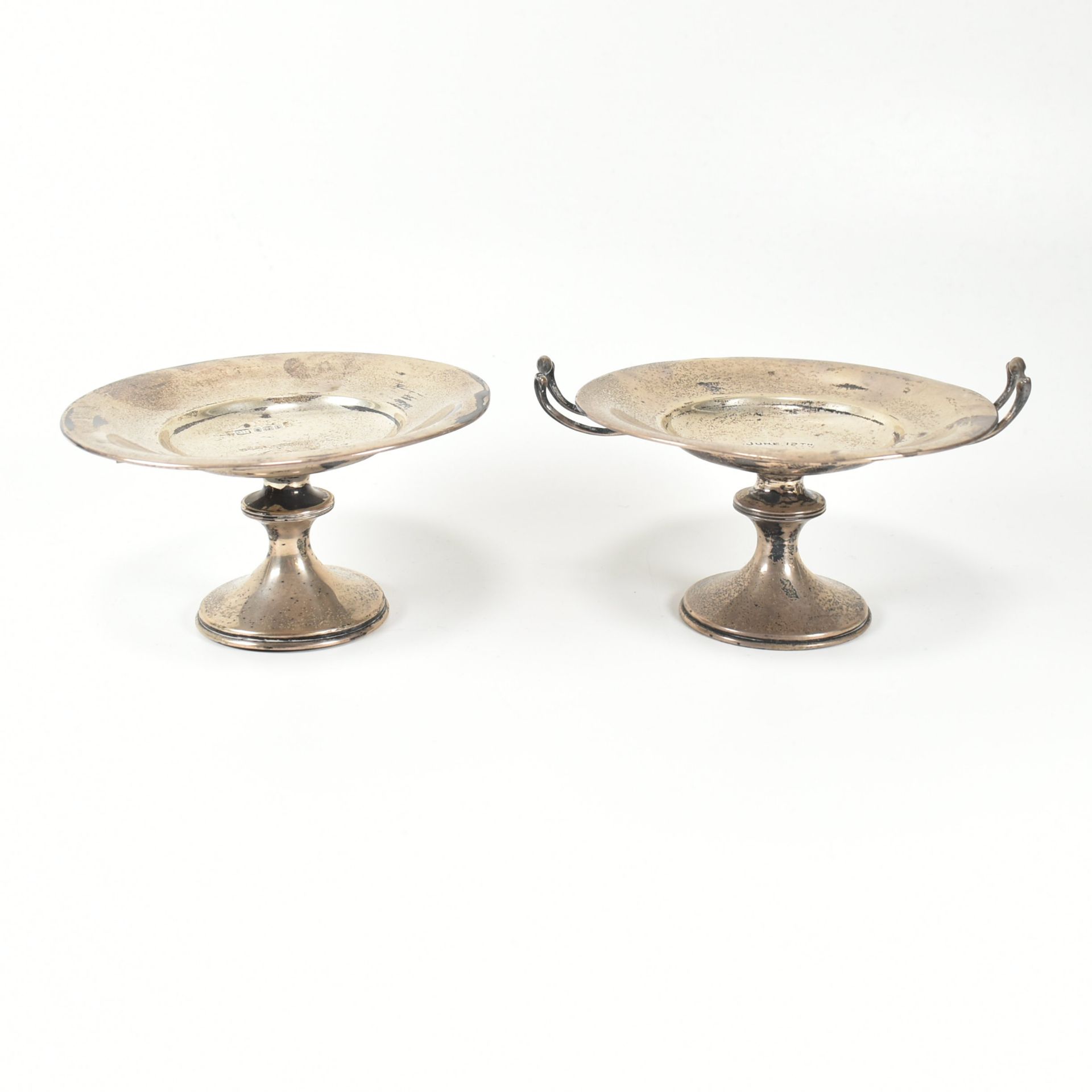 EDWARD VII HALLMARKED SILVER COMPOTE DISHES