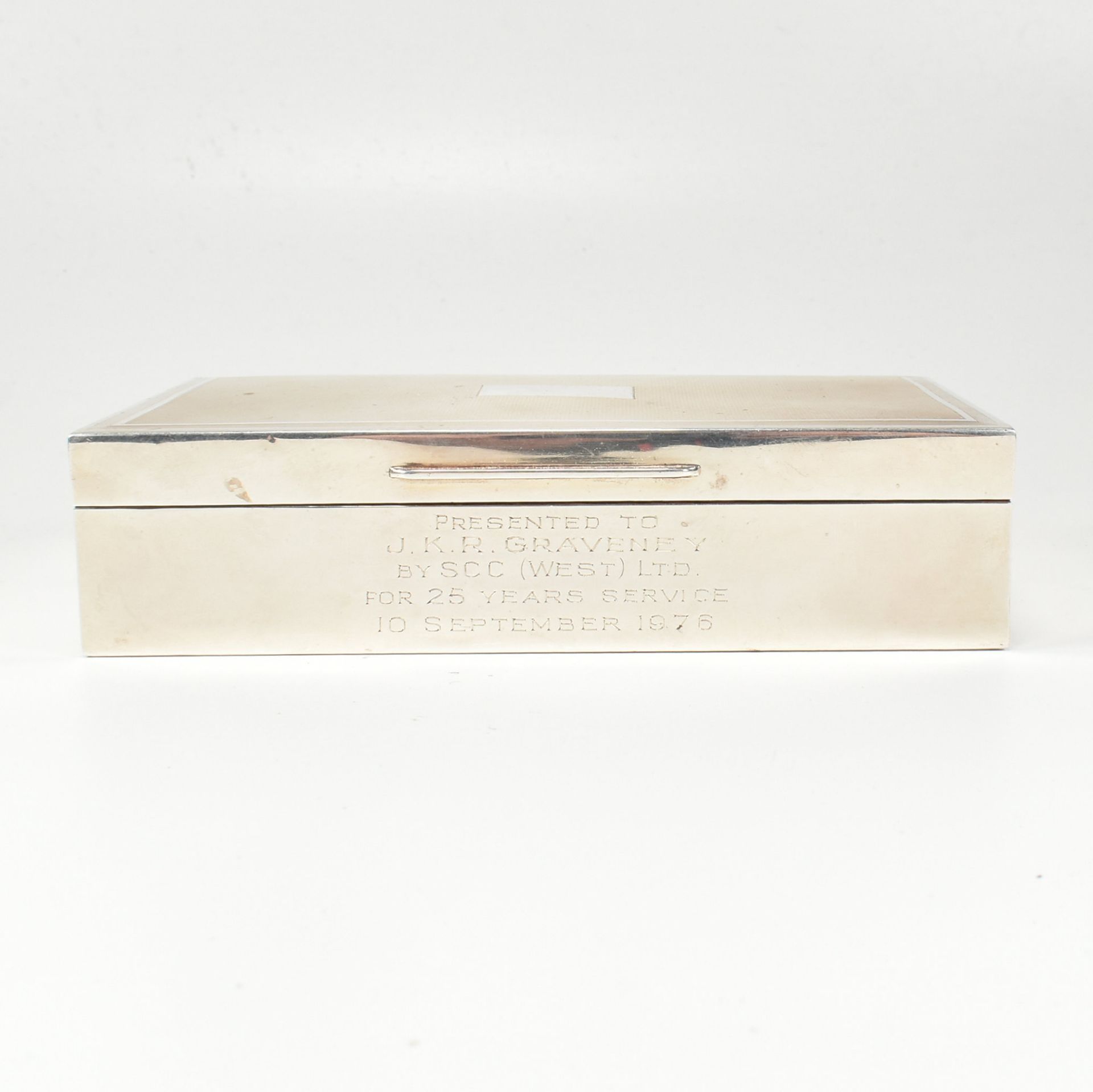 1970S HALLMARKED SILVER CIGAR CIGARETTE BOX - Image 2 of 9