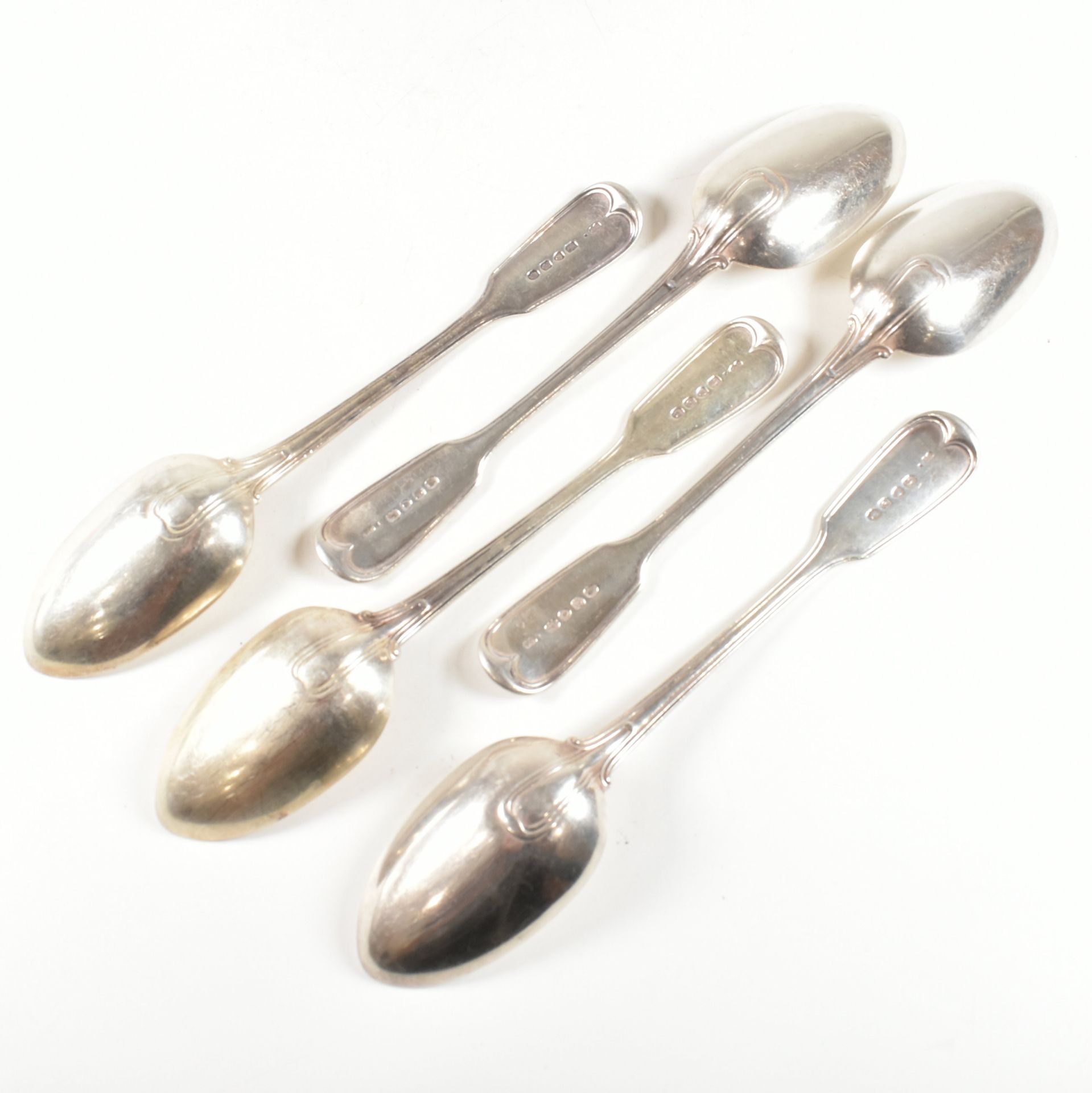 FIVE VICTORIAN HALLMARKED SILVER SPOONS - Image 3 of 7