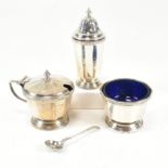 1930S ART DECO HALLMARKED SILVER CRUET SET