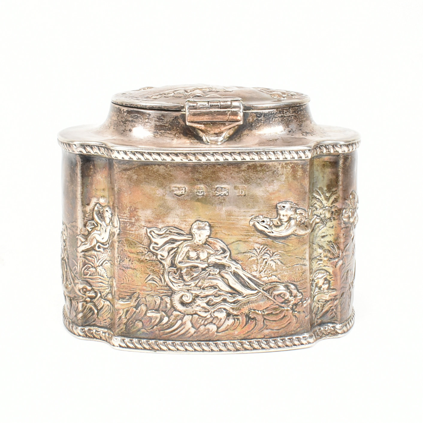 LATE VICTORIAN HALLMARKED SILVER TEA CADDY - Image 3 of 9