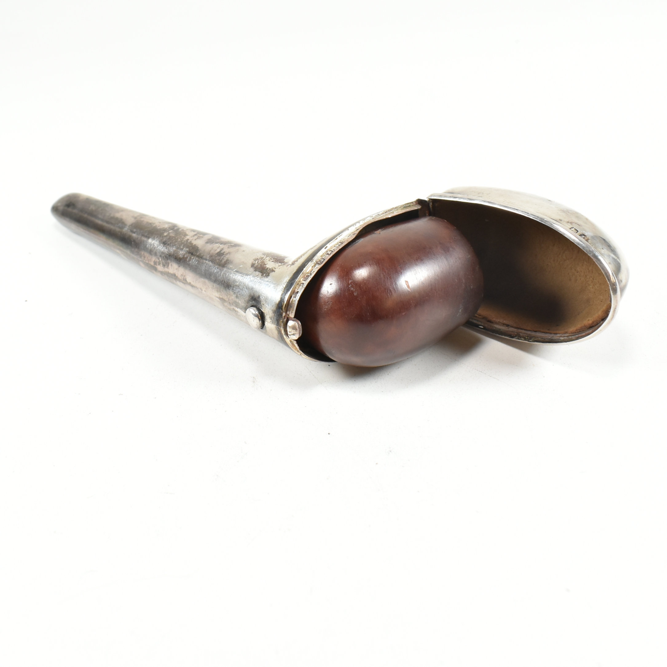 VICTORIAN HALLMARKED SILVER PIPE CASE & SILVER MOUNTED PIPE - Image 5 of 9