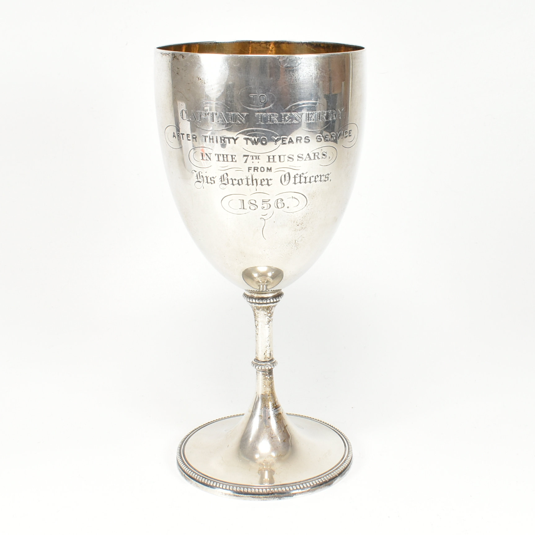 VICTORIAN HALLMARKED SILVER PRESENTATION GOBLET