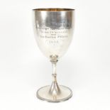 VICTORIAN HALLMARKED SILVER PRESENTATION GOBLET