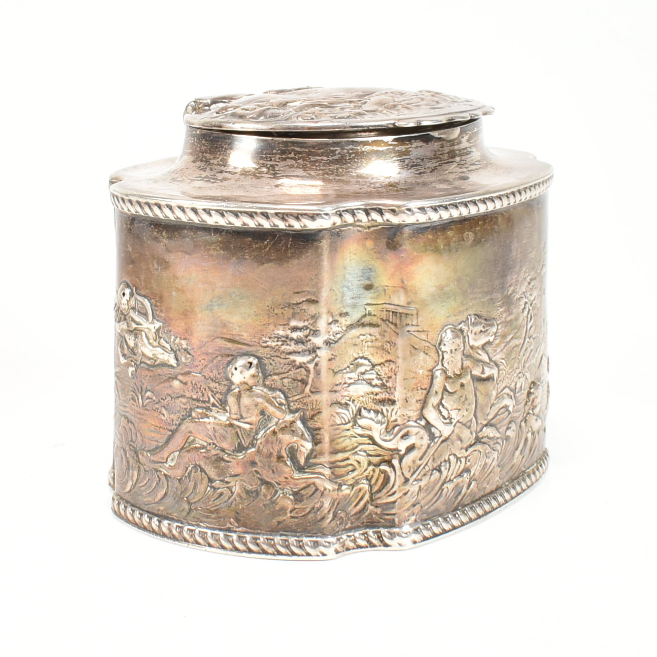 LATE VICTORIAN HALLMARKED SILVER TEA CADDY - Image 2 of 9