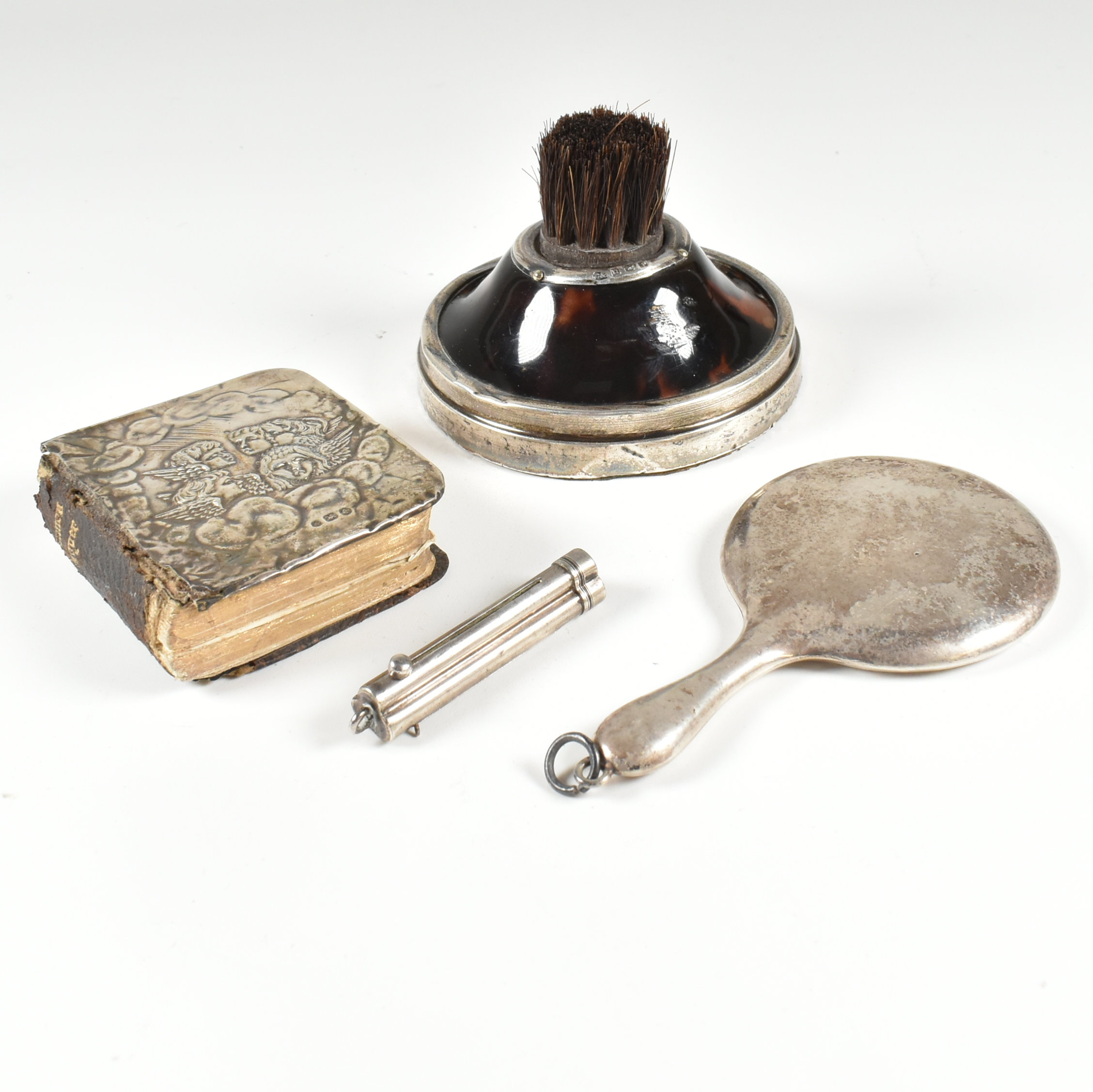 GEORGE V & LATER HALLMARKED SILVER & WHITE METAL MINIATURE ITEMS - Image 2 of 8