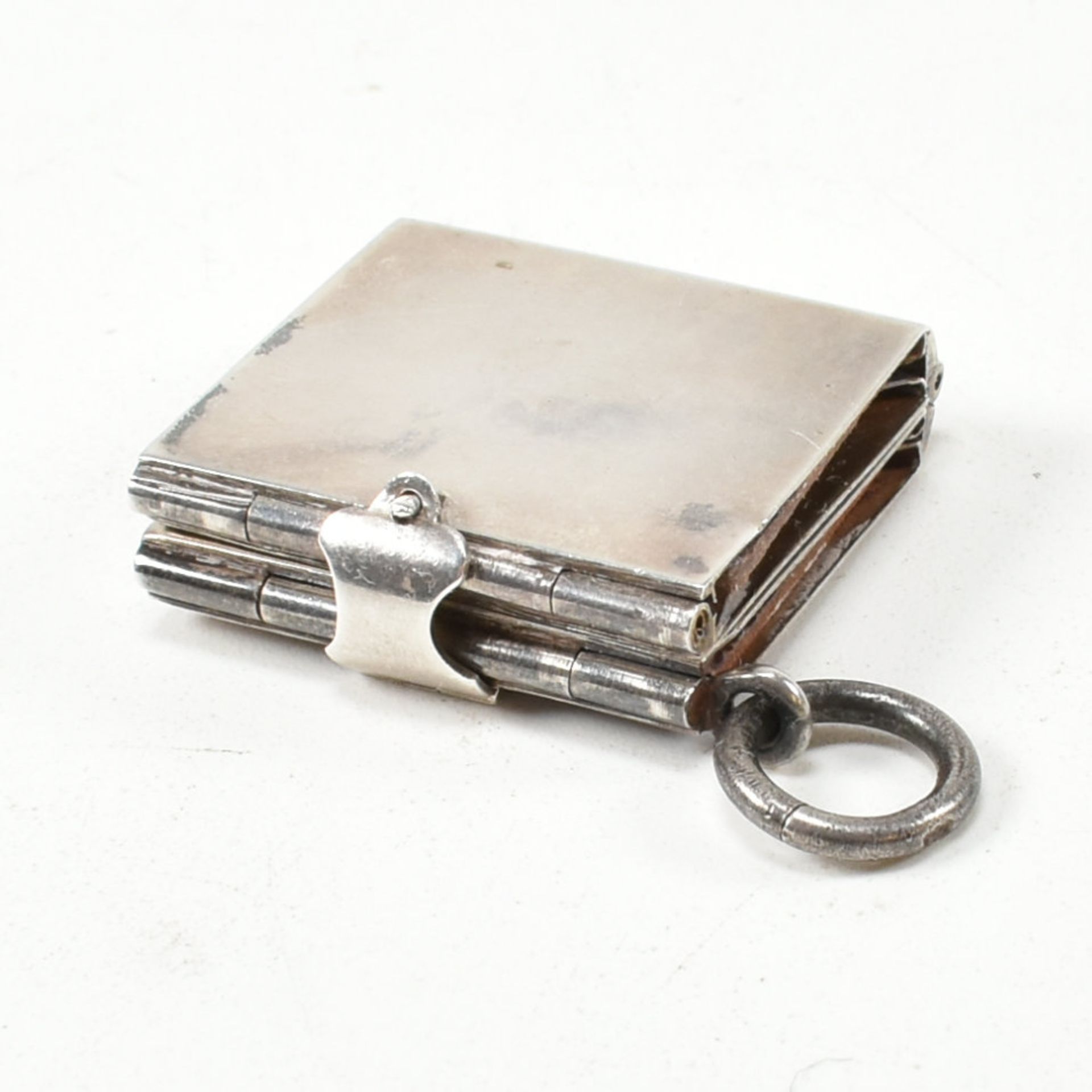 EDWARDIAN HALLMARKED SILVER STAMP CASE - Bild 4 aus 10