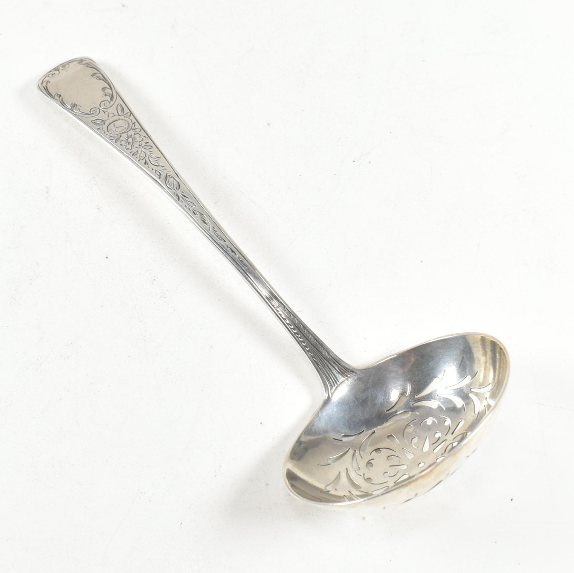 GEORGE III HALLMARKED SILVER SUGAR SIFTING SPOON - Image 2 of 6