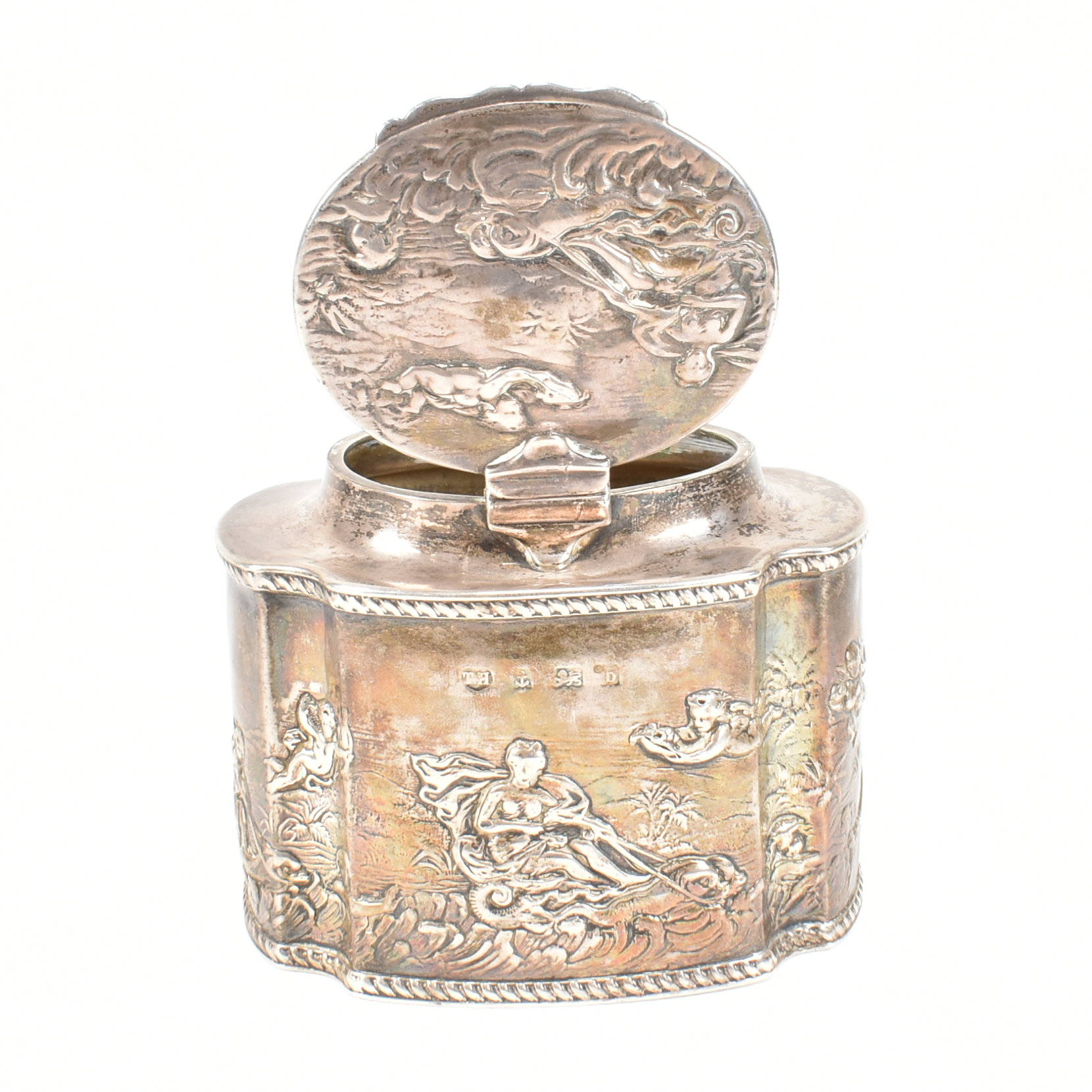 LATE VICTORIAN HALLMARKED SILVER TEA CADDY - Image 7 of 9