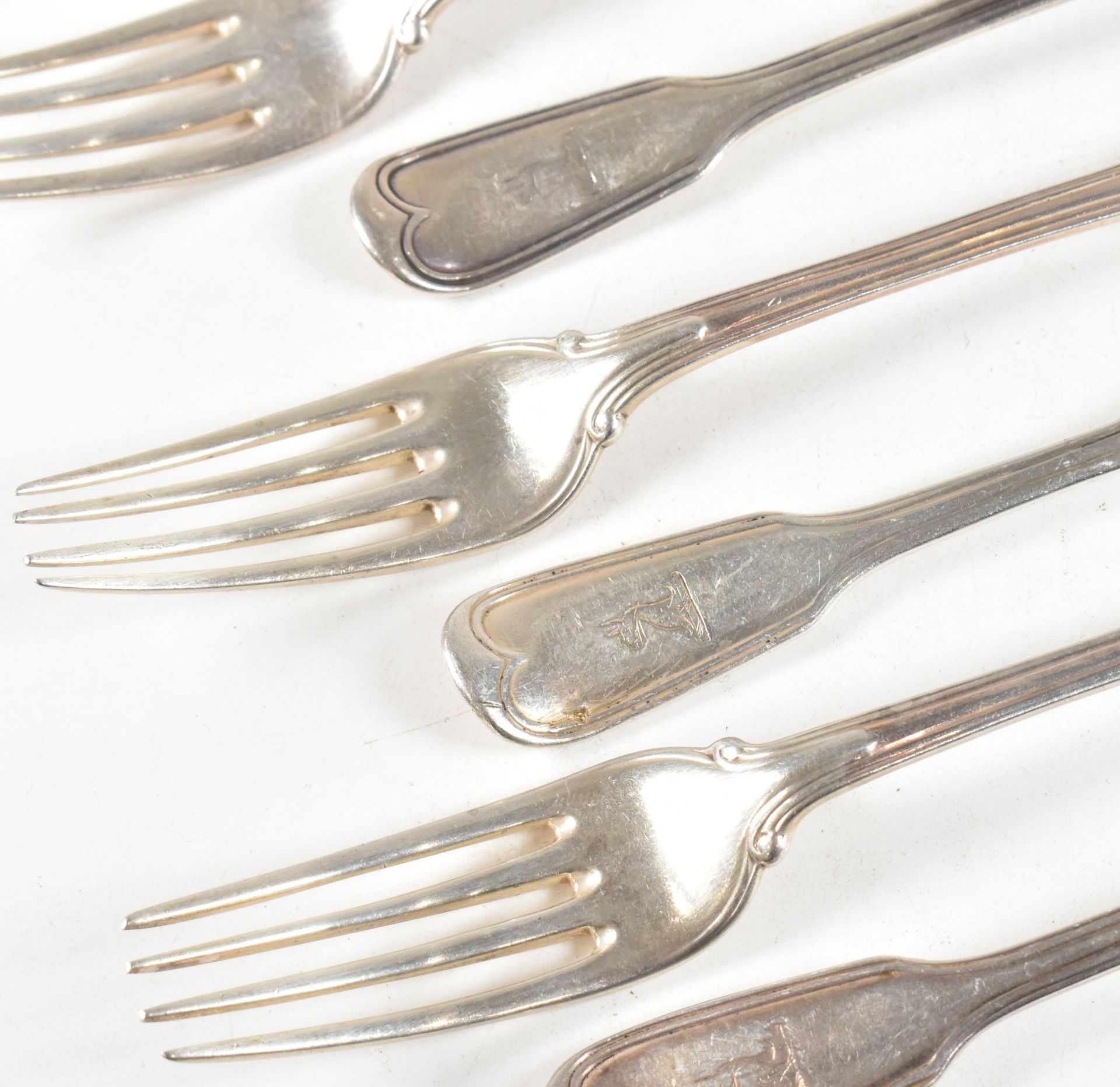 EIGHT VICTORIAN HALLMARKED SILVER FORKS - Image 3 of 6