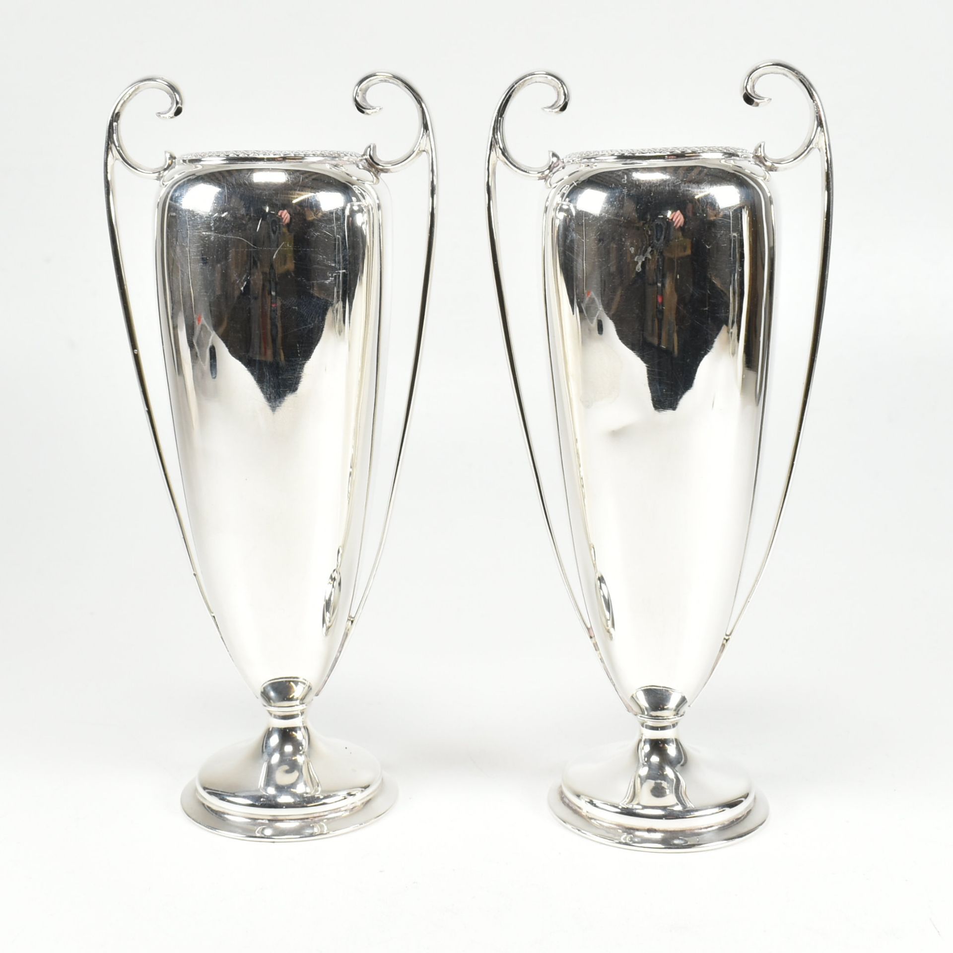 ART NOUVEAU HALLMARKED SILVER VASES