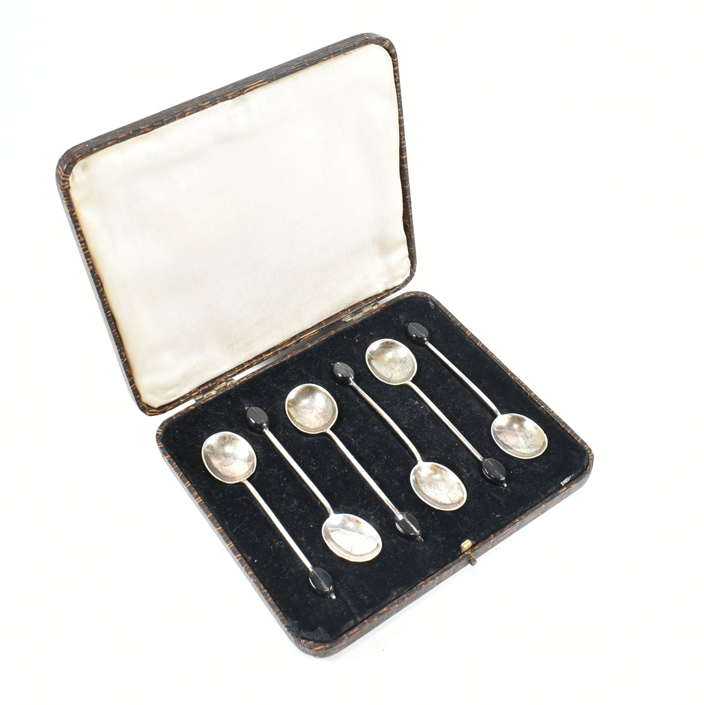 GEORGE V HALLMARKED SILVER COFFEE BEAN SPOONS