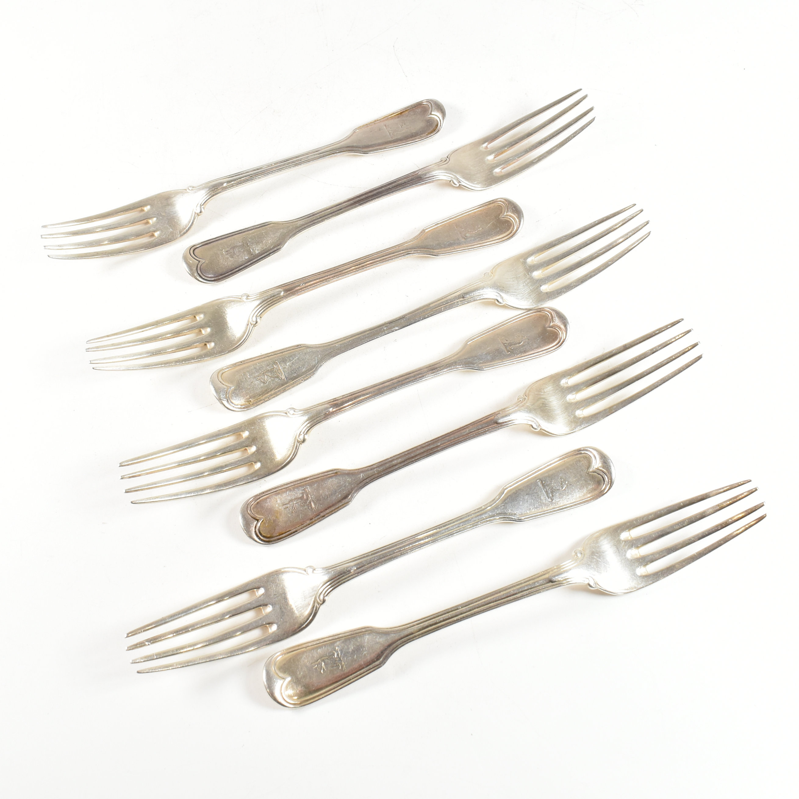 EIGHT VICTORIAN HALLMARKED SILVER FORKS