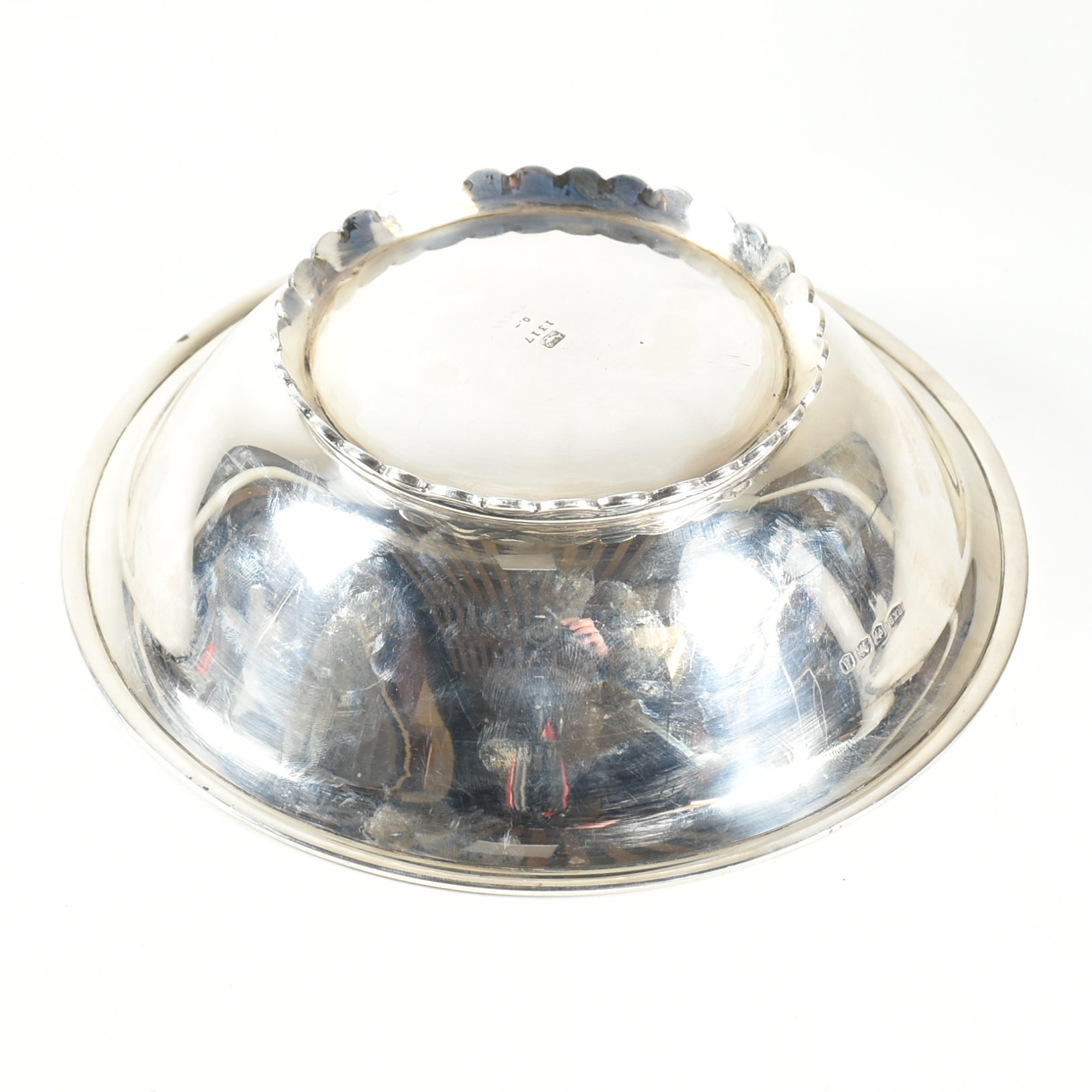 GEORGE VI HALLMARKED SILVER FRUIT BOWL - Bild 3 aus 5