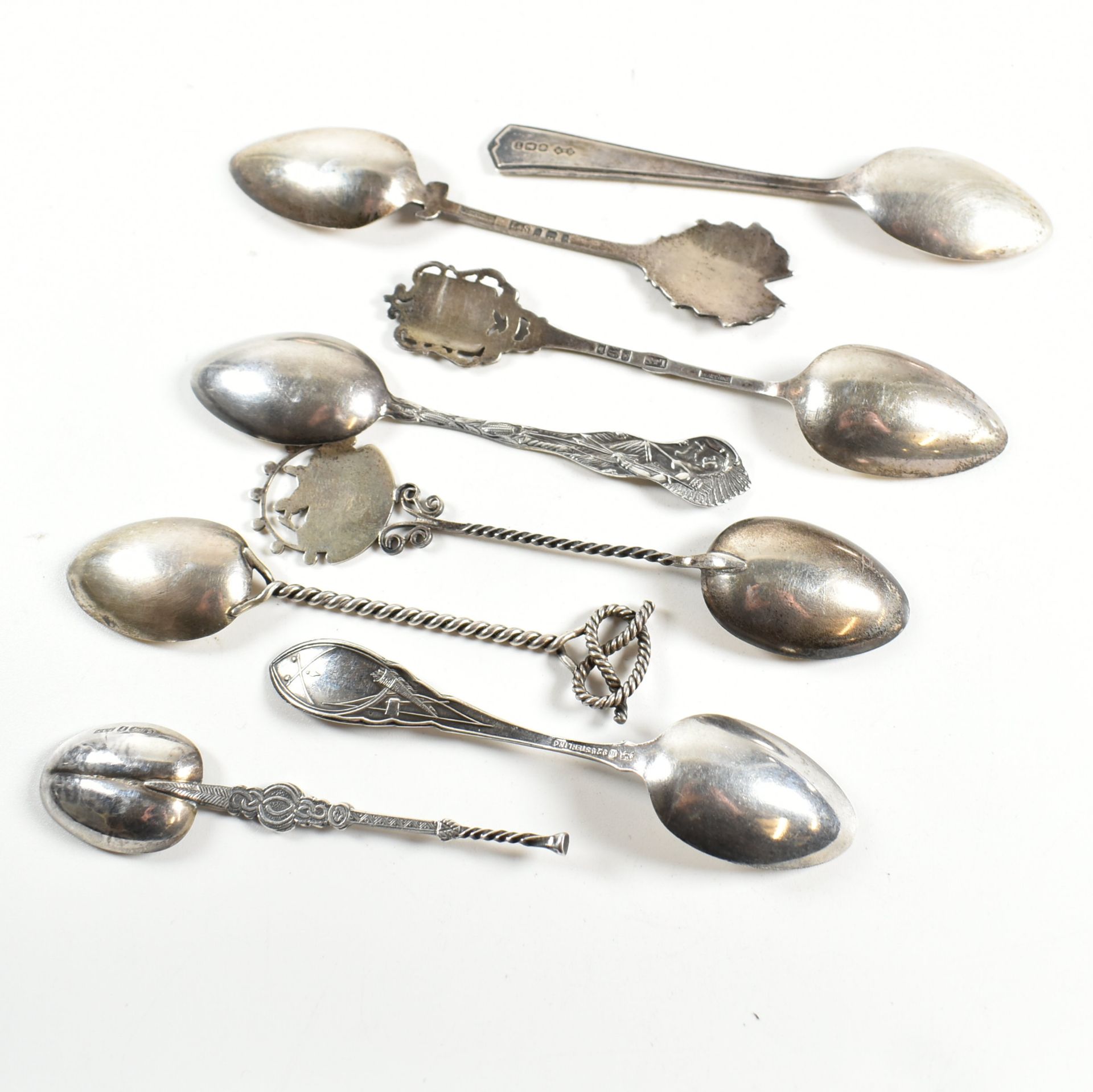 EDWARD VII HALLMARKED SILVER FRAME AF & OTHER TEA SPOONS - Bild 7 aus 10