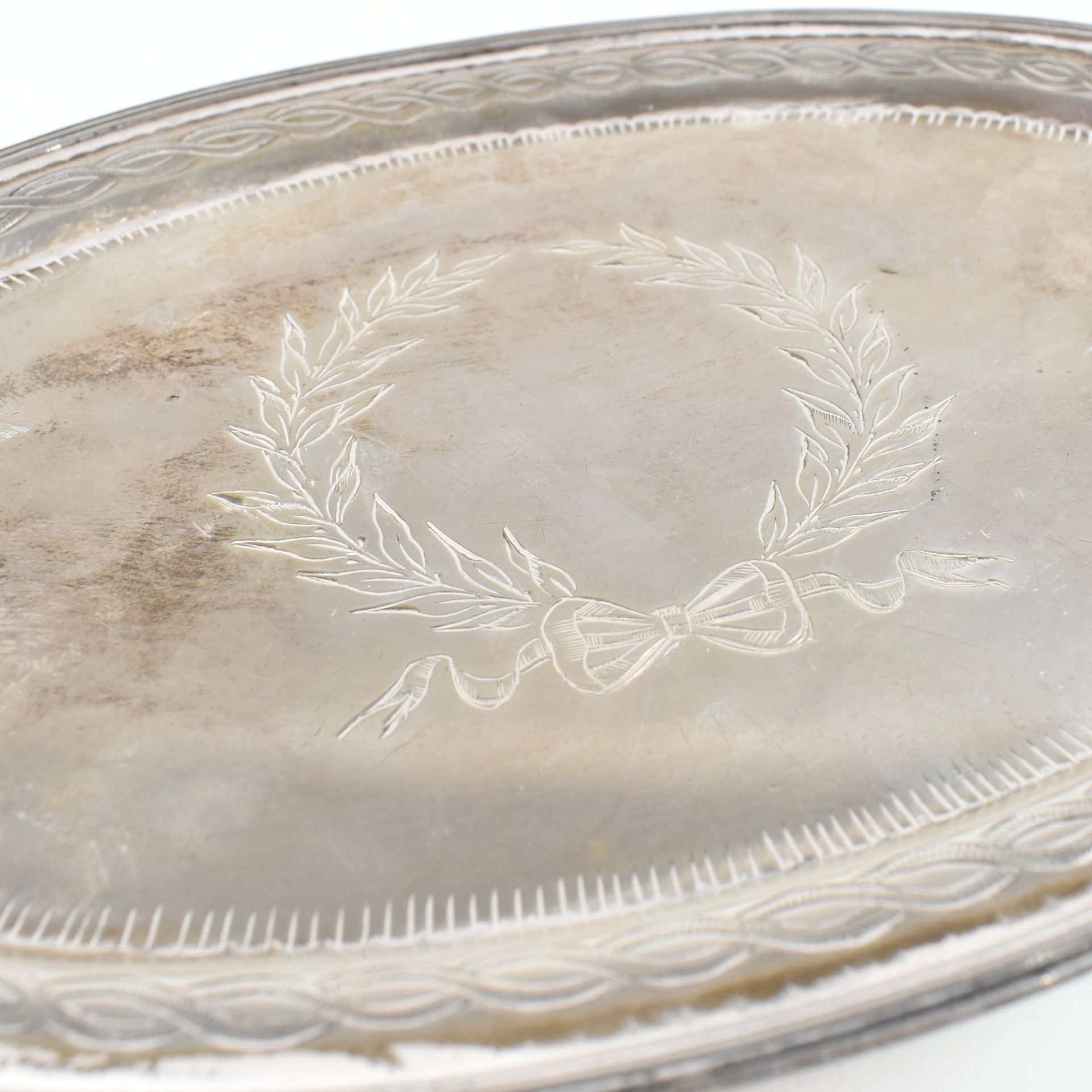 GEORGE V HALLMARKED SILVER TRAY - Image 4 of 8