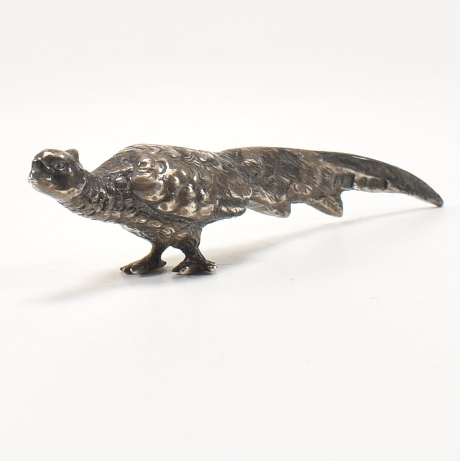 GERMAN 925 SILVER MINIATURE PHEASANT BY NERESHEIMER - Image 9 of 9