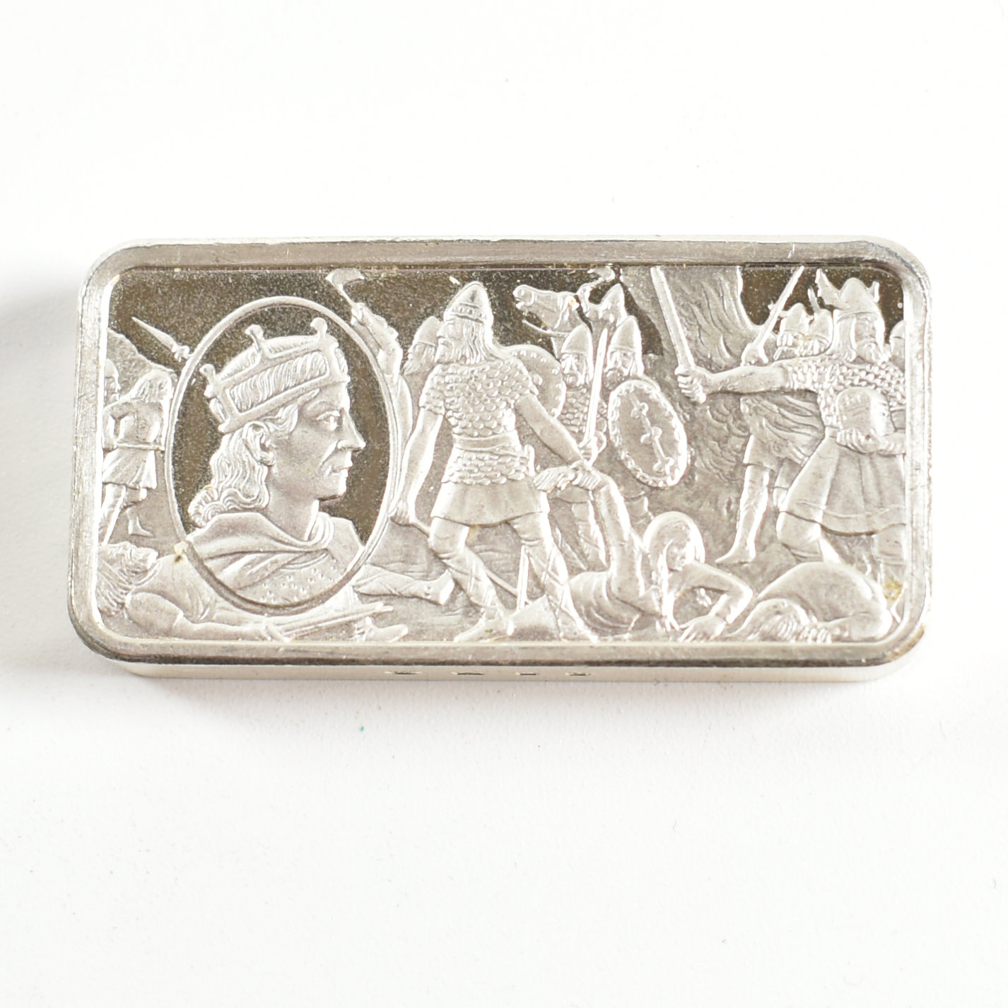 EDMUND IRONSIDE 1016 20Z HALLMARKED SILVER PROOF INGOT - Image 2 of 4