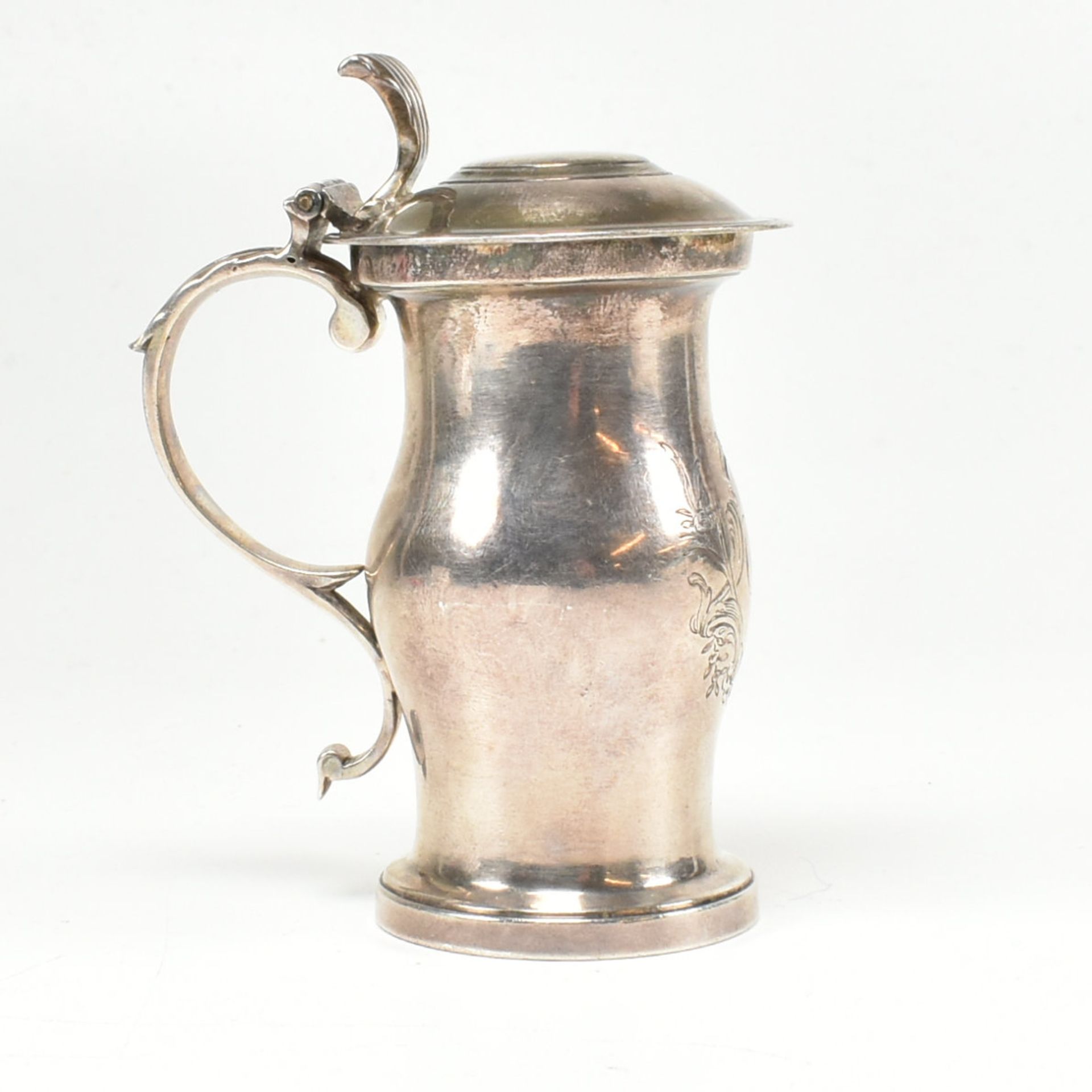 GEORGE III HALLMARKED SILVER MINIATURE TANKARD - Image 2 of 7