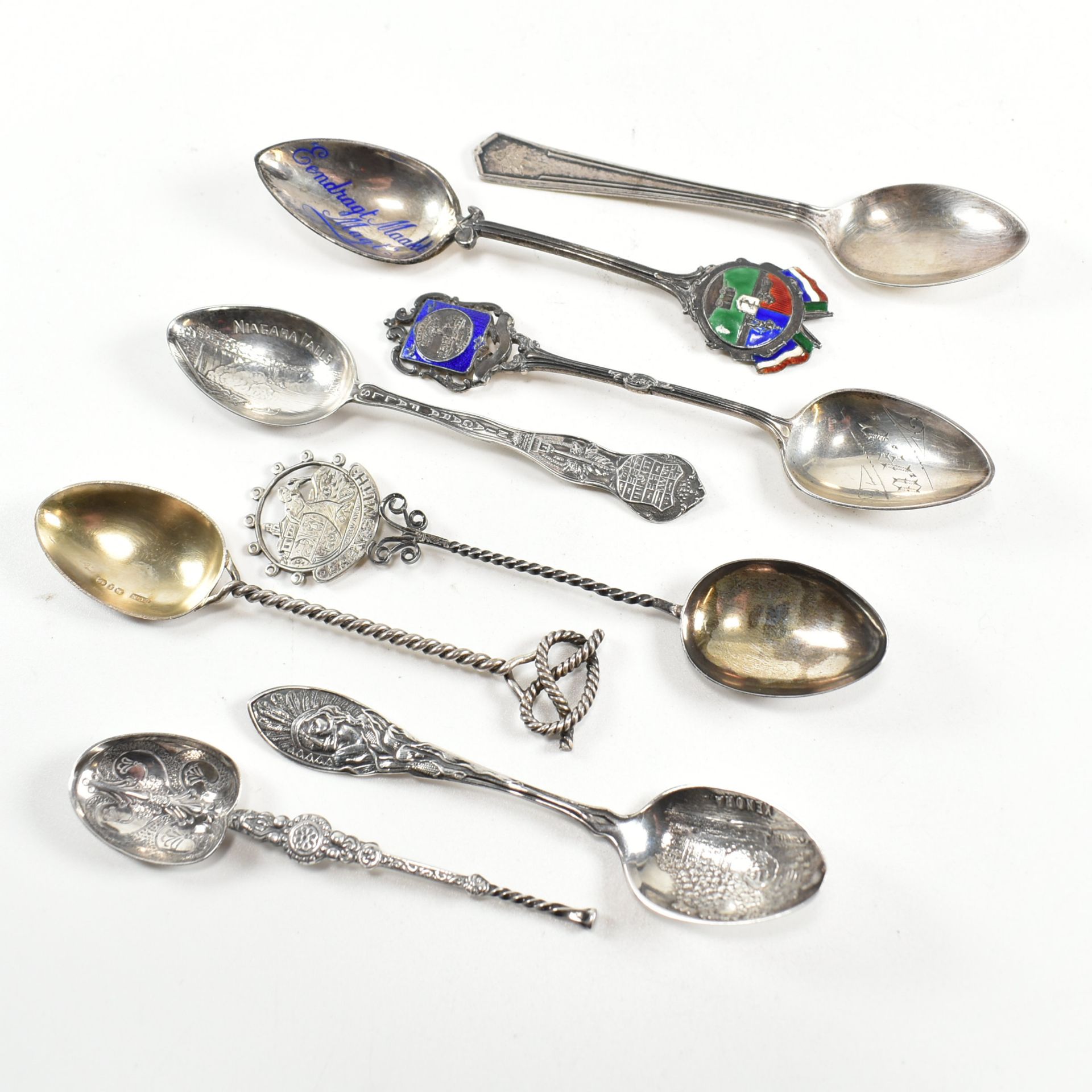 EDWARD VII HALLMARKED SILVER FRAME AF & OTHER TEA SPOONS - Image 2 of 10