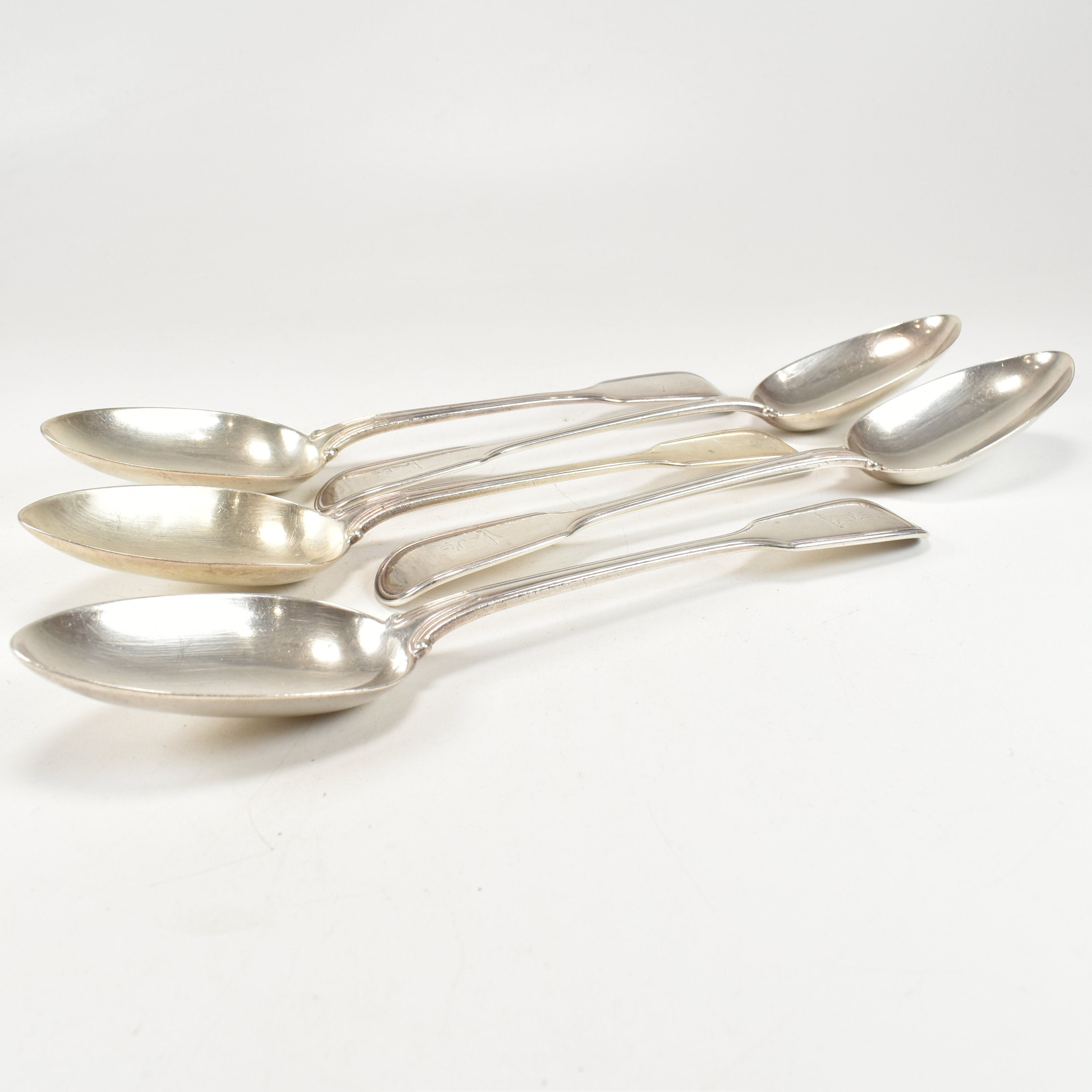 FIVE VICTORIAN HALLMARKED SILVER SPOONS - Image 2 of 7