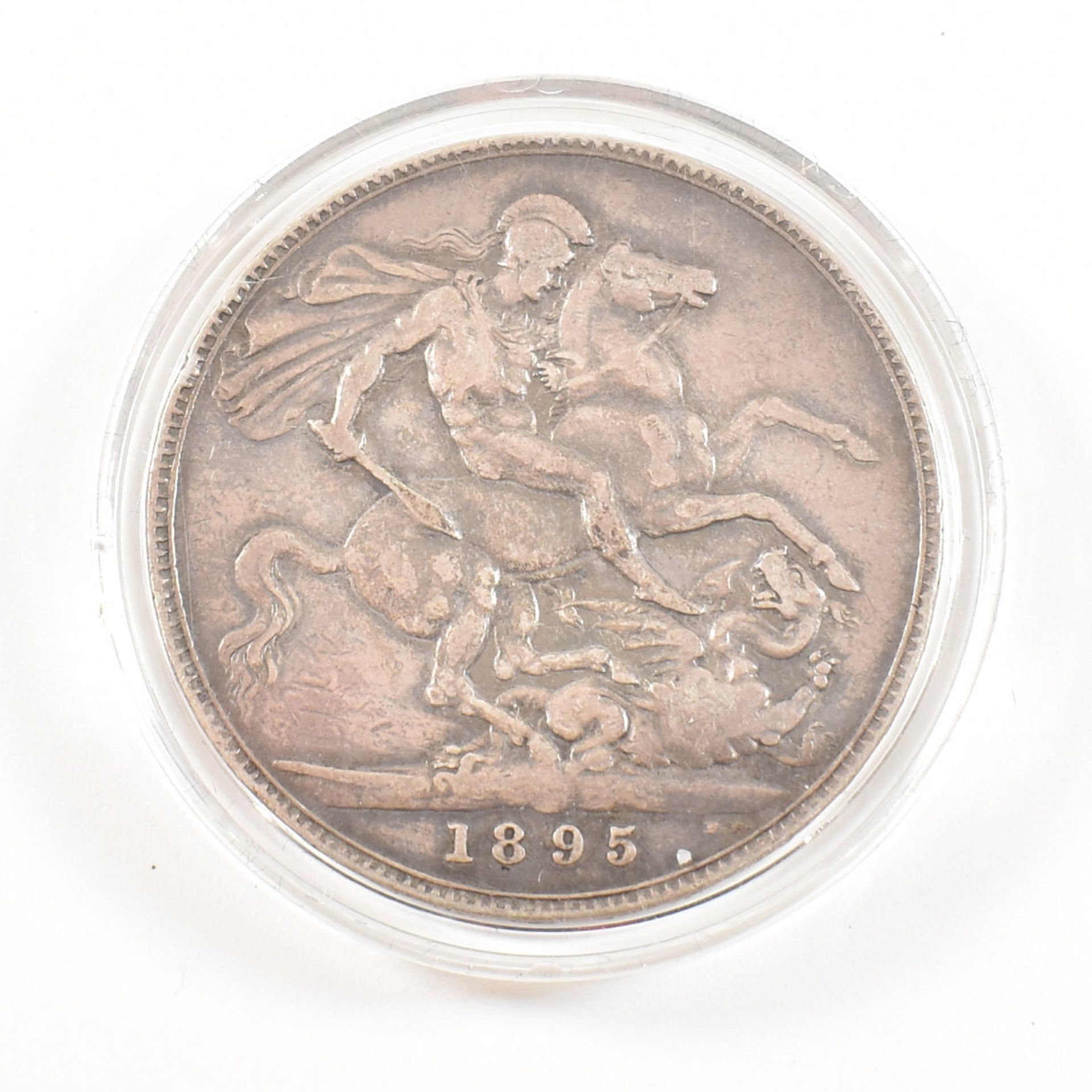 CASED 1895 SILVER CROWN COIN VICTORIA - Bild 4 aus 4
