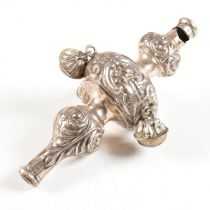 GEORGE V HALLMARKED SILVER BABYS COMBINATION RATTLE WHISTLE