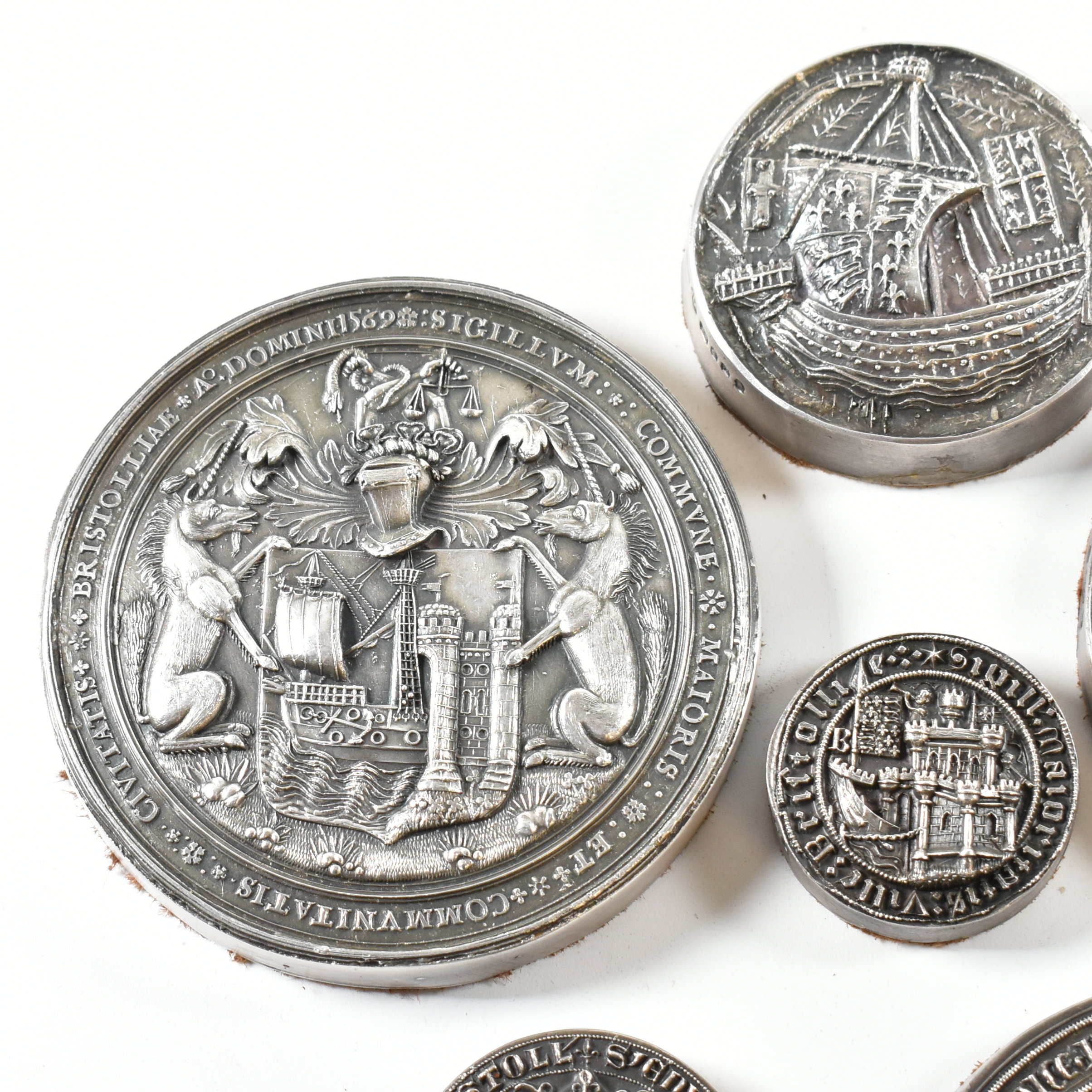 HALLMARKED SILVER MOUNTED REPLICA SEALS BURGESSES OF BRISTOL - Image 4 of 13