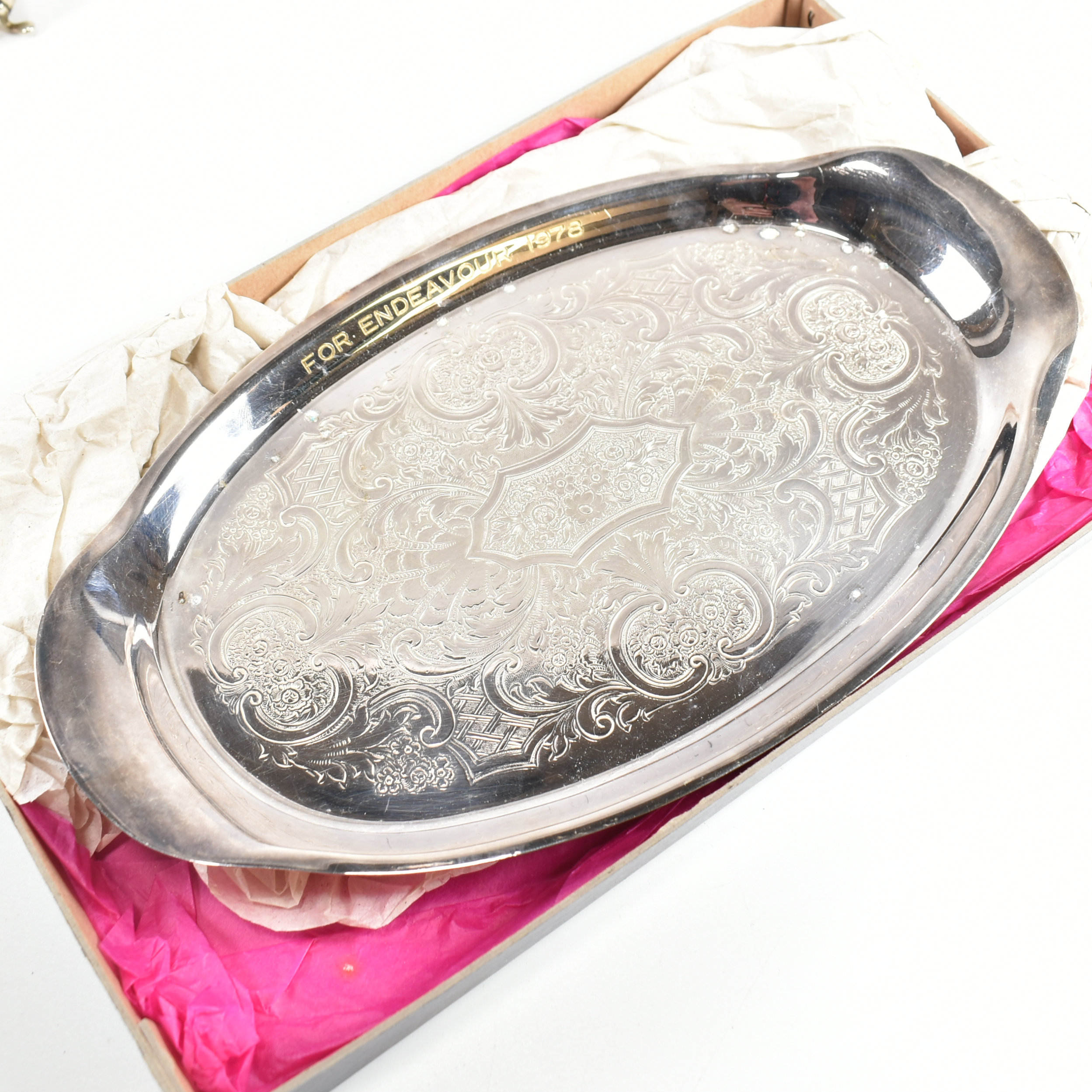 HALLMARKED SILVER ITEMS & SILVER PLATED MAPPIN & WEBB TRAY - Image 2 of 7