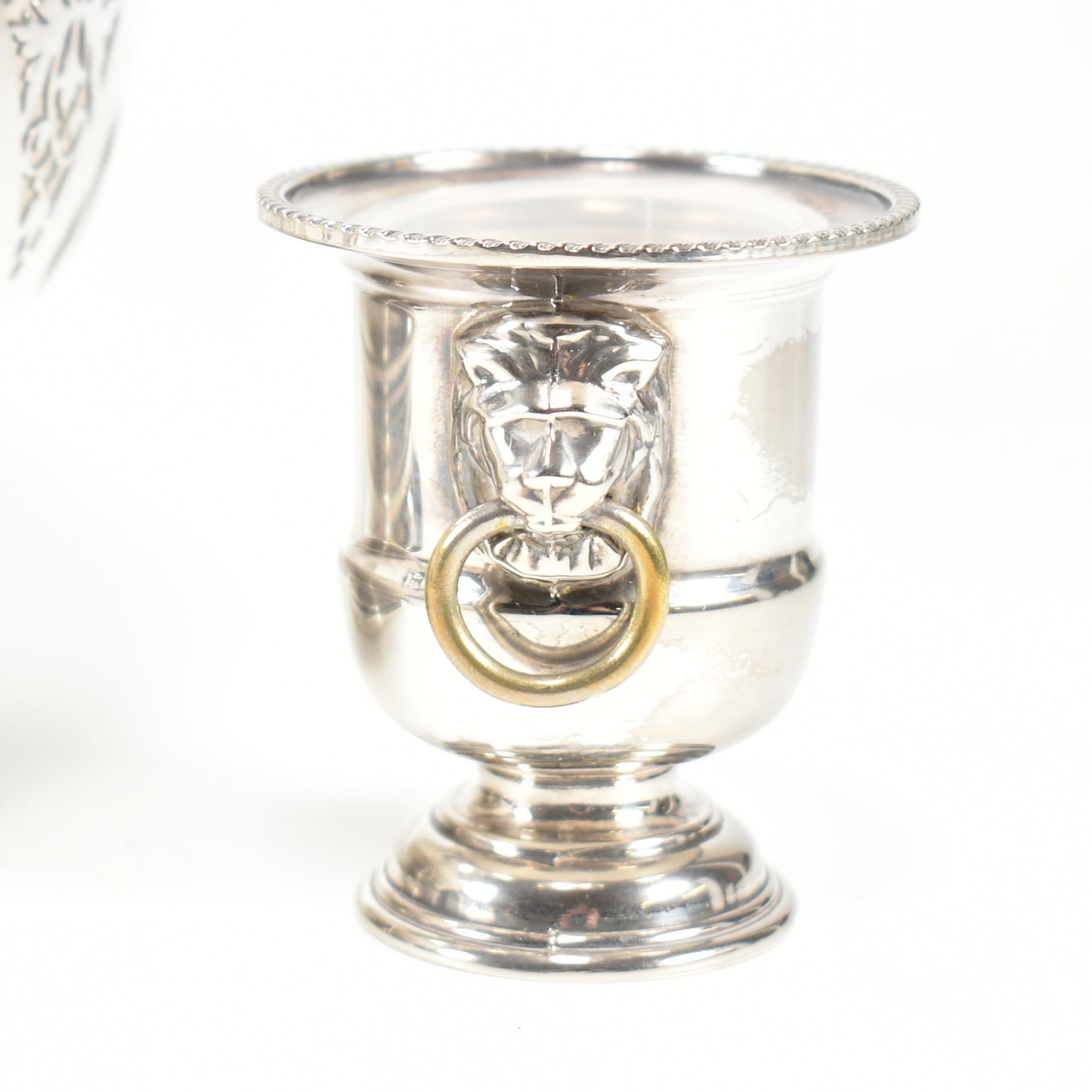 MID CENTURY MAPPIN & WEBB SILVER PLATED FRUIT BOWL & VINERS URN - Image 3 of 8