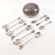 COLLECTION OF EASTERN WHITE METAL & SILVER