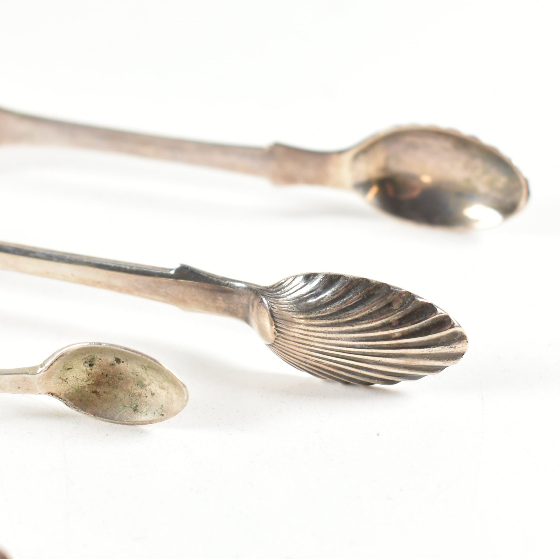 THREE PAIRS OF SUGAR TONGS VICTORIAN & LATER - Image 3 of 7