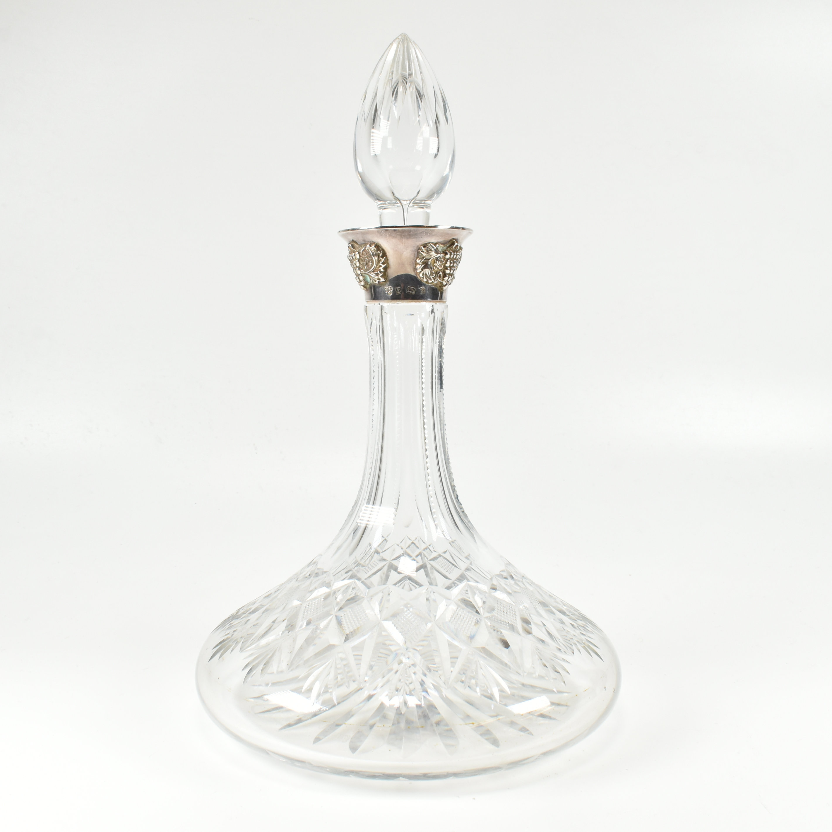 1970S HALLMARKED SILVER MOUNTED CUT GLASS DECANTER - Image 3 of 7