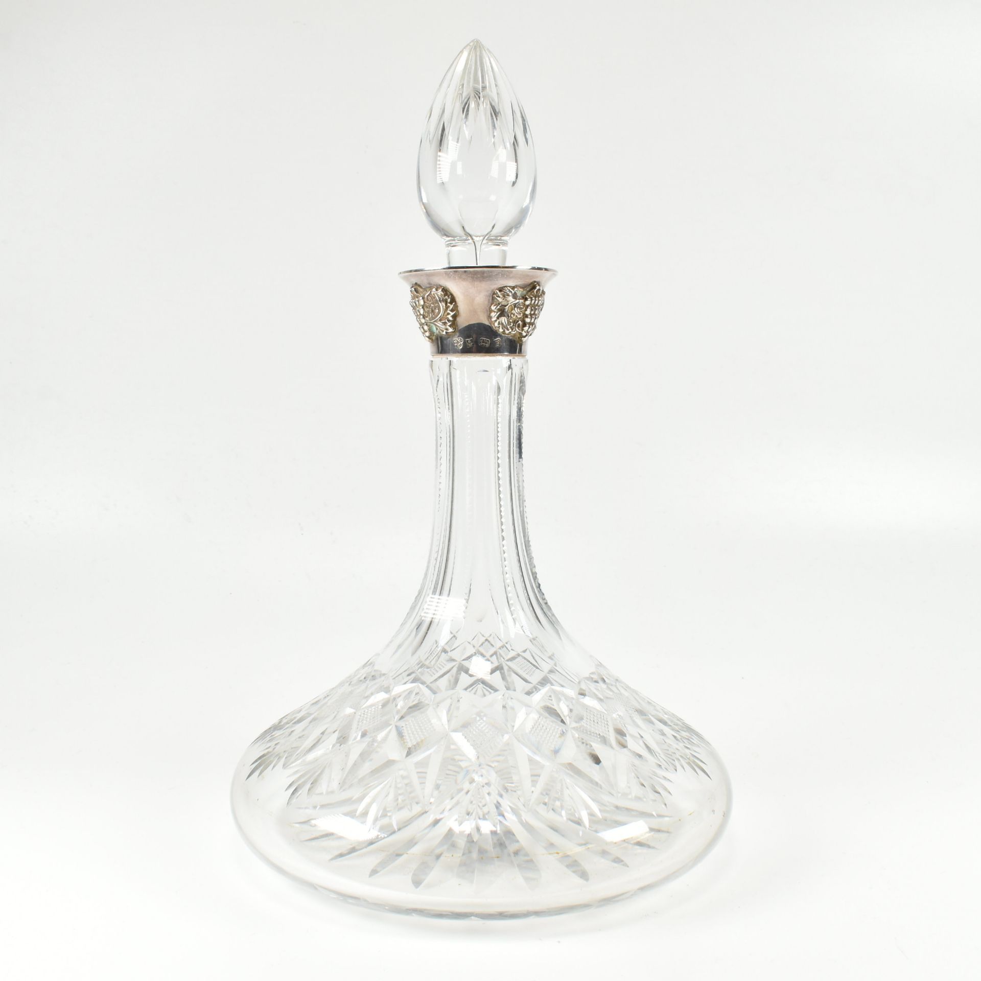 1970S HALLMARKED SILVER MOUNTED CUT GLASS DECANTER - Image 3 of 7