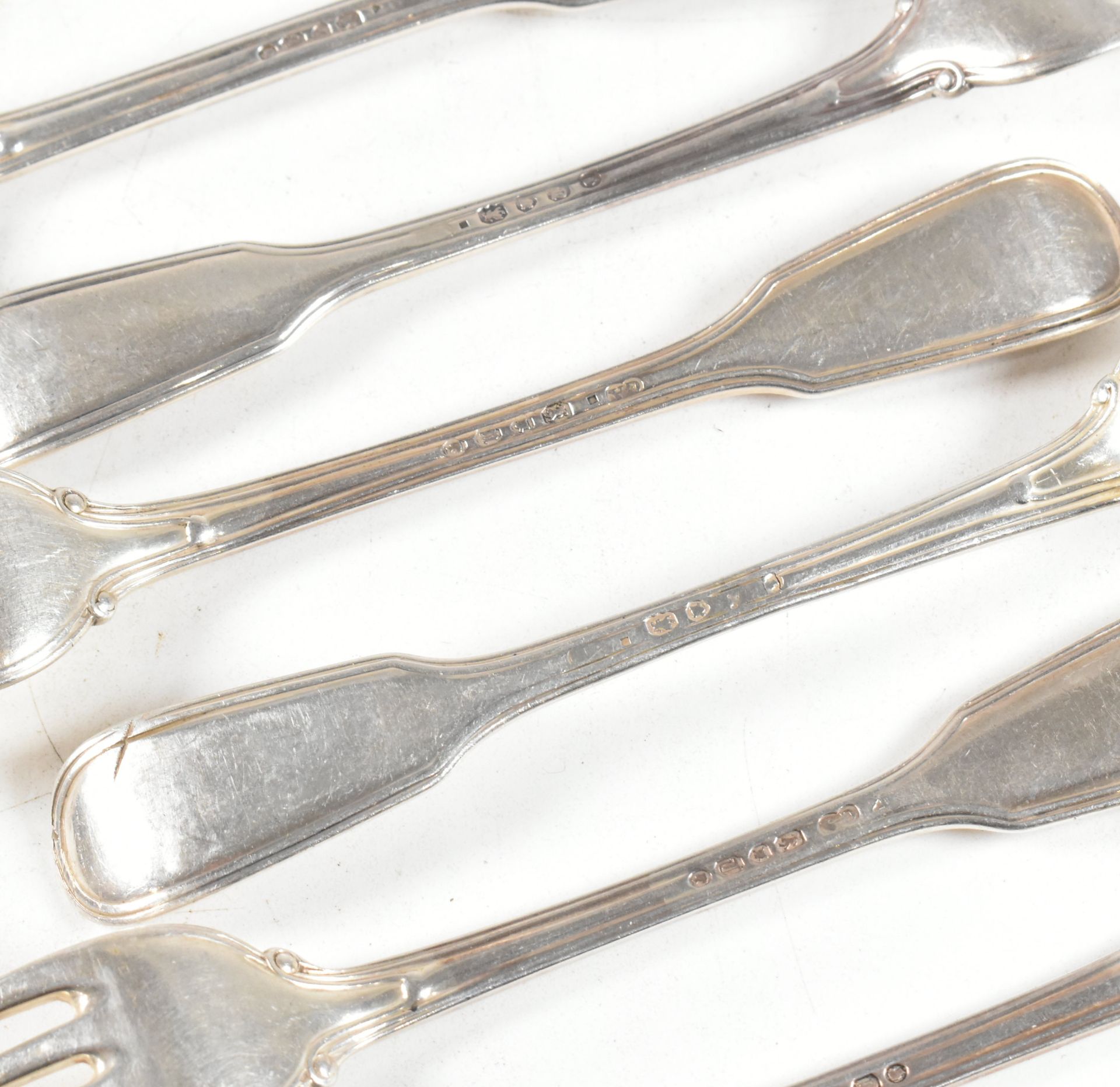 EIGHT VICTORIAN HALLMARKED SILVER FORKS - Image 6 of 6