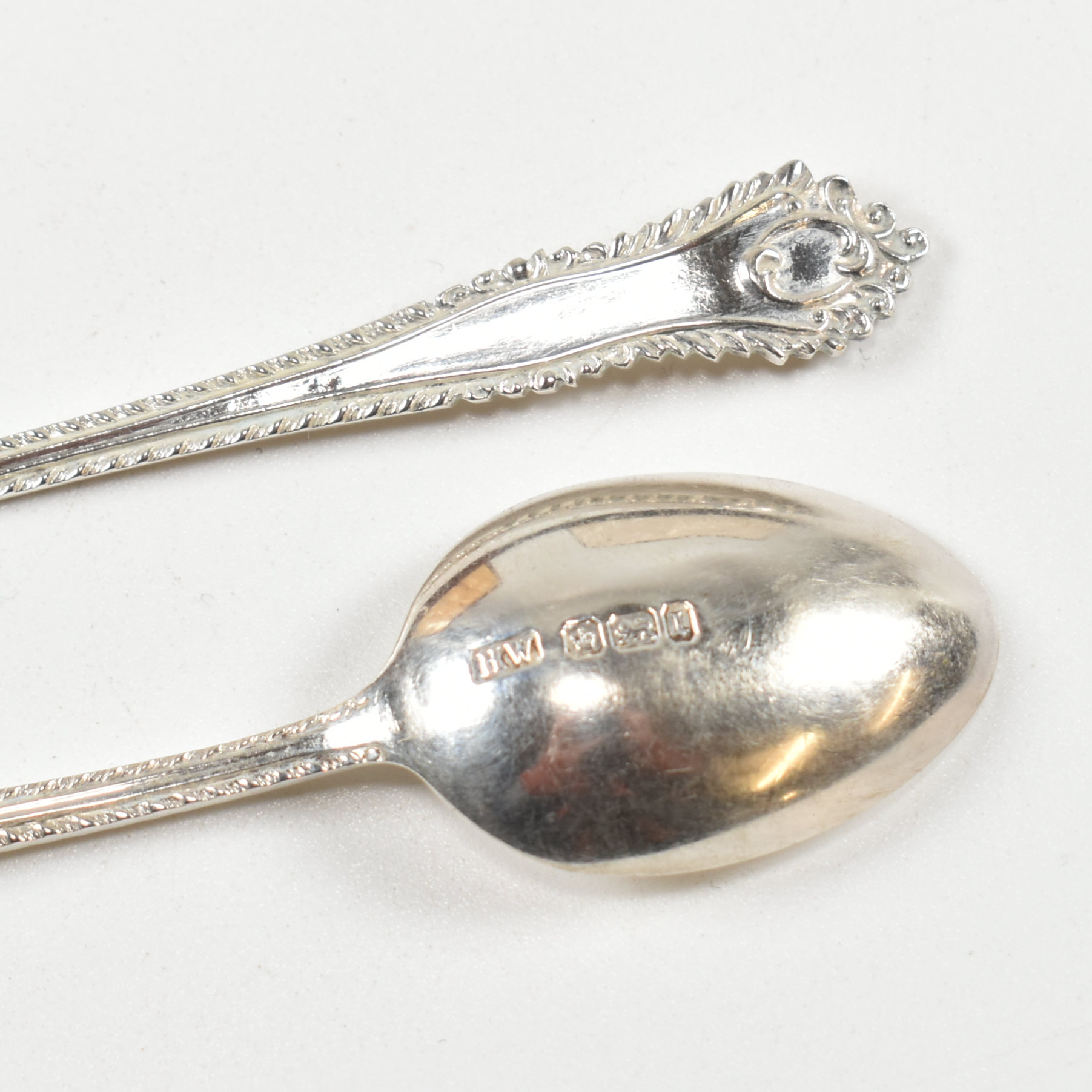 TWO CASED SETS OF HALLMARKED SILVER SPOONS EDWARD VII & LATER - Image 5 of 8