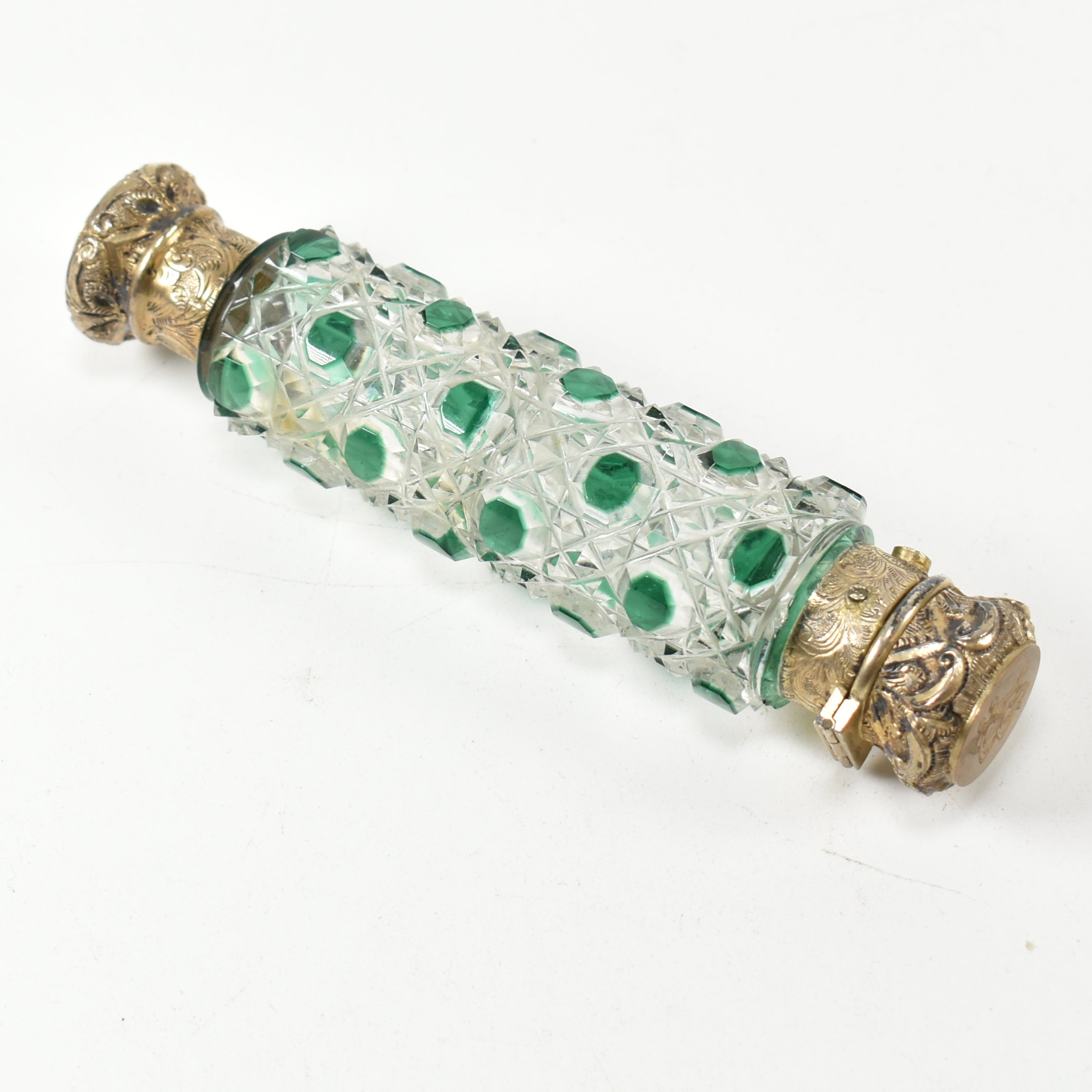 ANTIQUE DOUBLE ENDED GLASS SCENT BOTTLES - Image 5 of 7