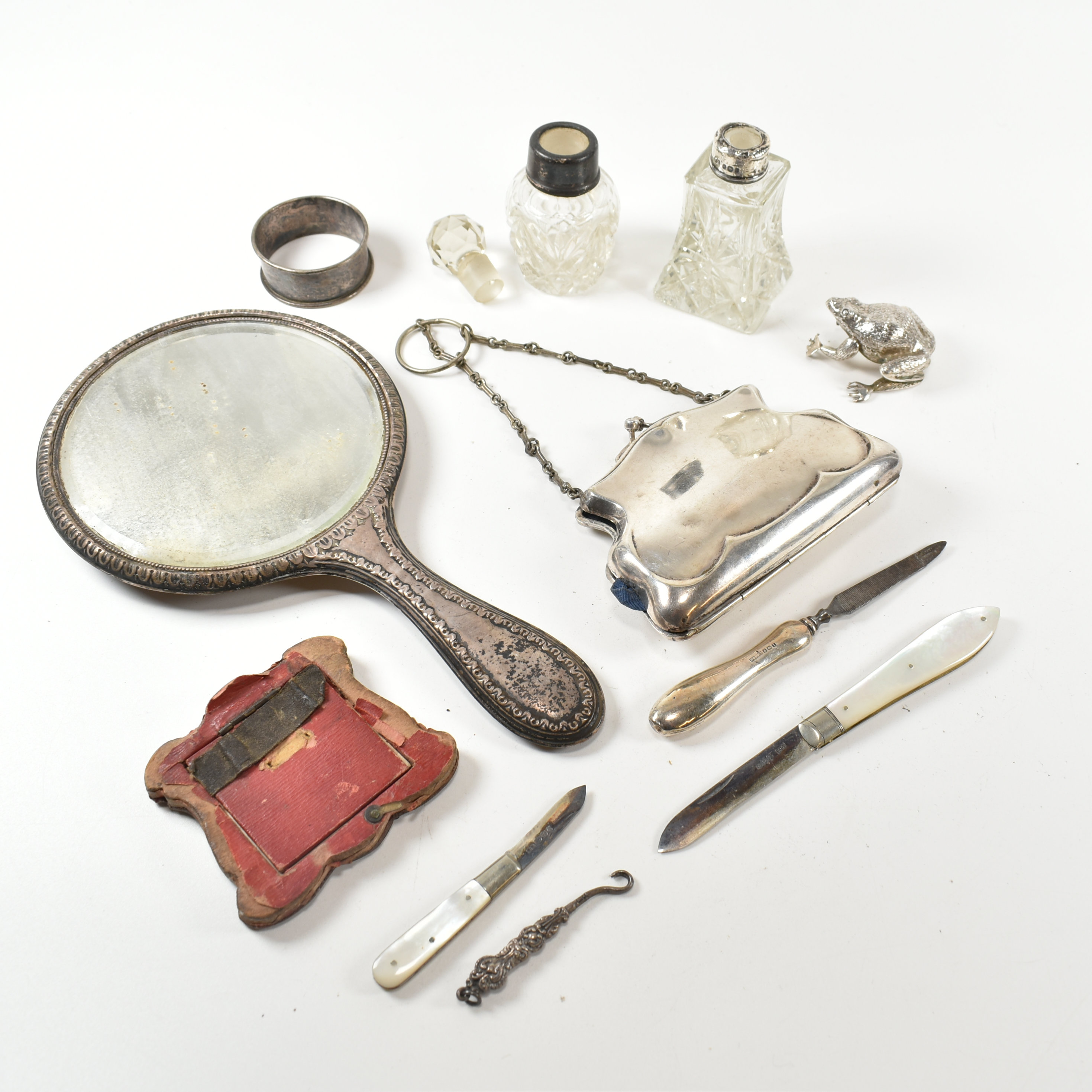 EARLY 20TH CENTURY HALLMARKED SILVER & WHITE METAL ITEMS - Image 7 of 10