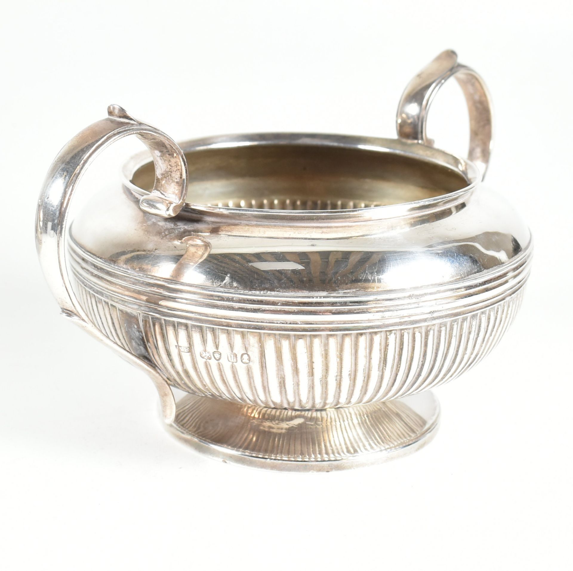 GEORGE IV HALLMARKED SILVER 3 PIECE TEA SERVICE - Image 9 of 9