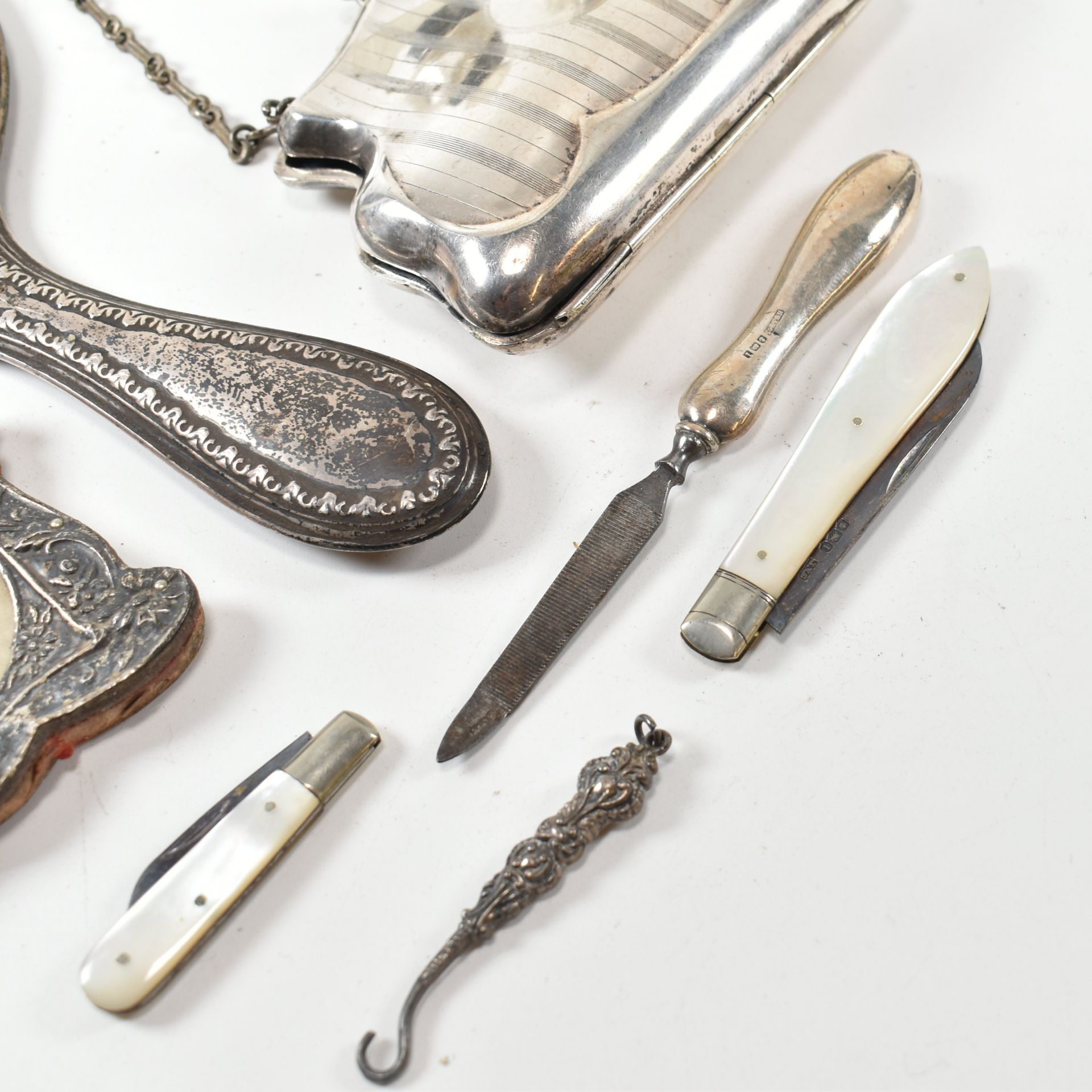 EARLY 20TH CENTURY HALLMARKED SILVER & WHITE METAL ITEMS - Image 5 of 10