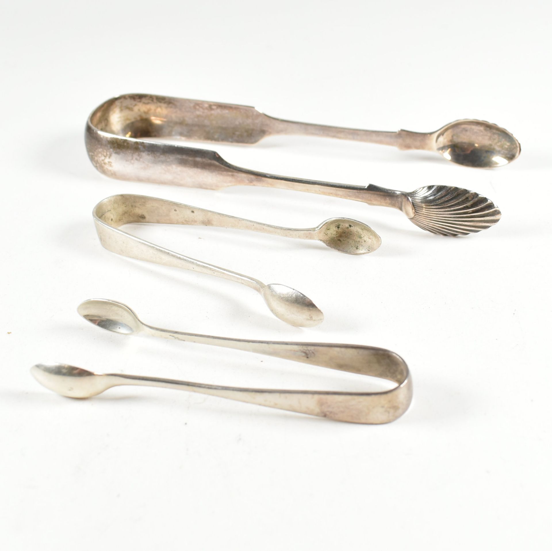 THREE PAIRS OF SUGAR TONGS VICTORIAN & LATER - Image 2 of 7