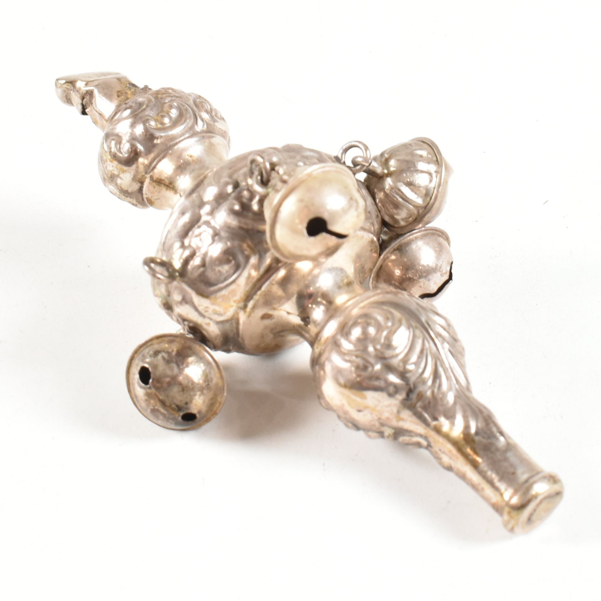 GEORGE V HALLMARKED SILVER BABYS COMBINATION RATTLE WHISTLE - Bild 3 aus 6