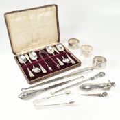 VICTORIAN & LATER HALLMARKED SILVER ITEMS