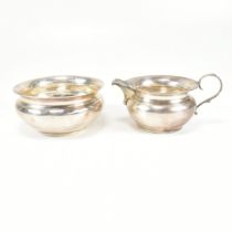 GEORGE V HALLMARKED SILVER SUGAR BOWL & CREAMER