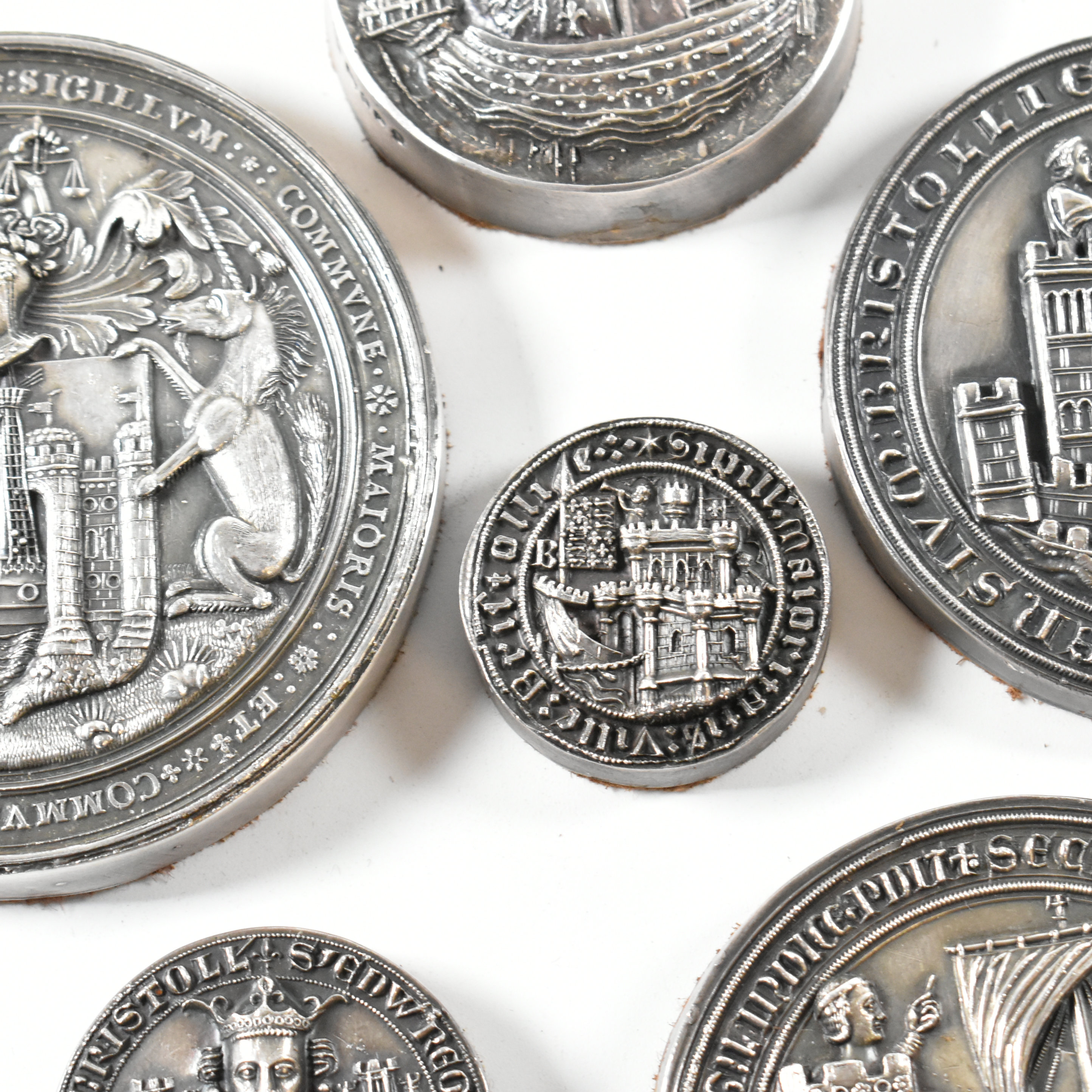 HALLMARKED SILVER MOUNTED REPLICA SEALS BURGESSES OF BRISTOL - Image 9 of 13
