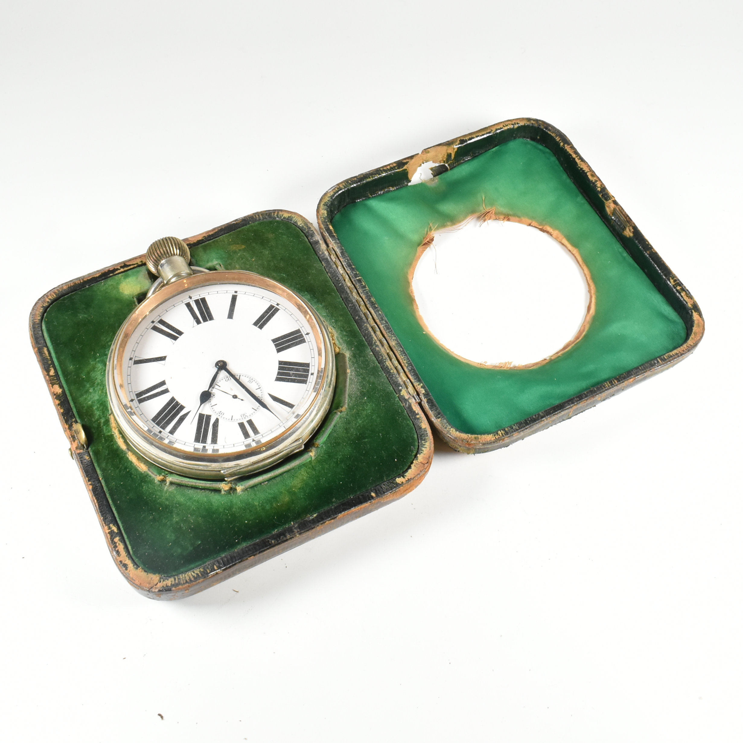 VICTORIAN HALLMARKED SILVER MOUNTED CASE & GOLIATH WATCH - Image 6 of 8