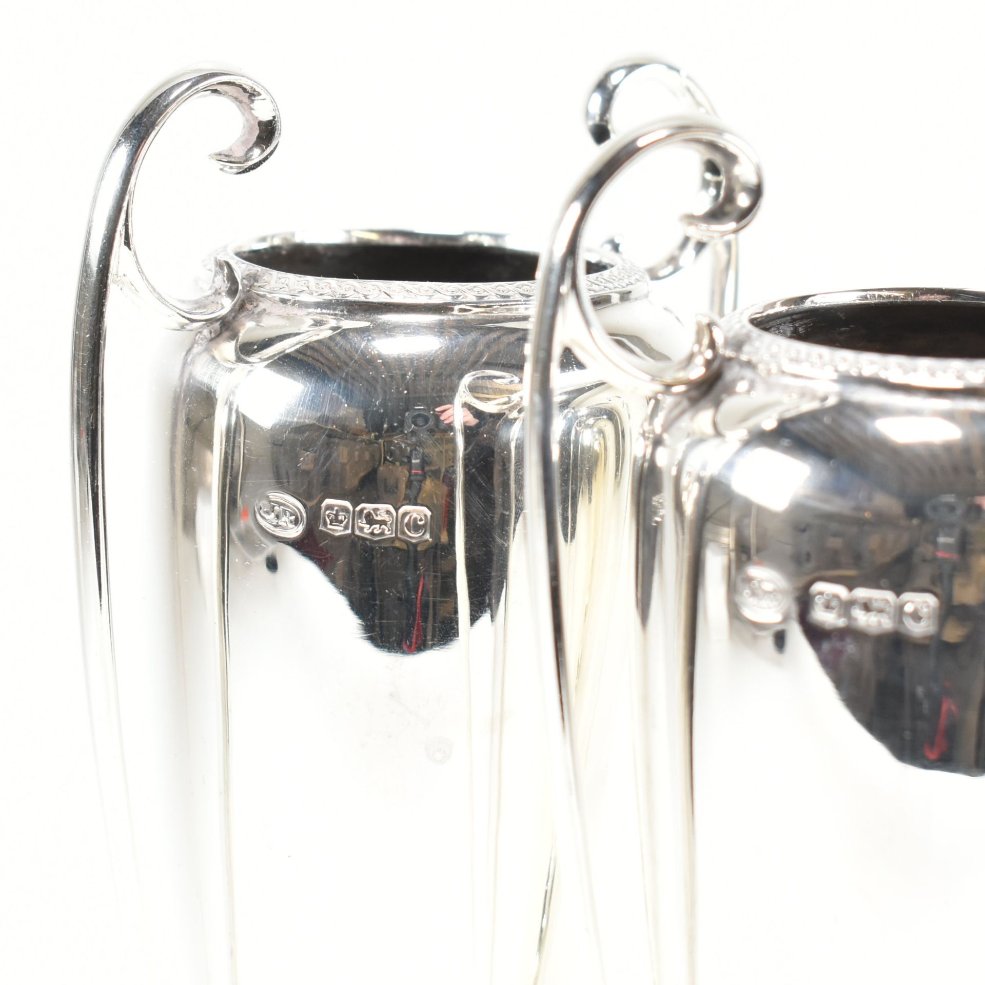 ART NOUVEAU HALLMARKED SILVER VASES - Image 5 of 7