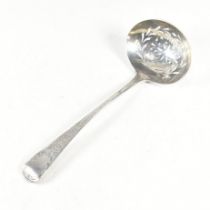 GEORGE III HALLMARKED SILVER SUGAR SIFTING SPOON