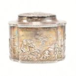 LATE VICTORIAN HALLMARKED SILVER TEA CADDY